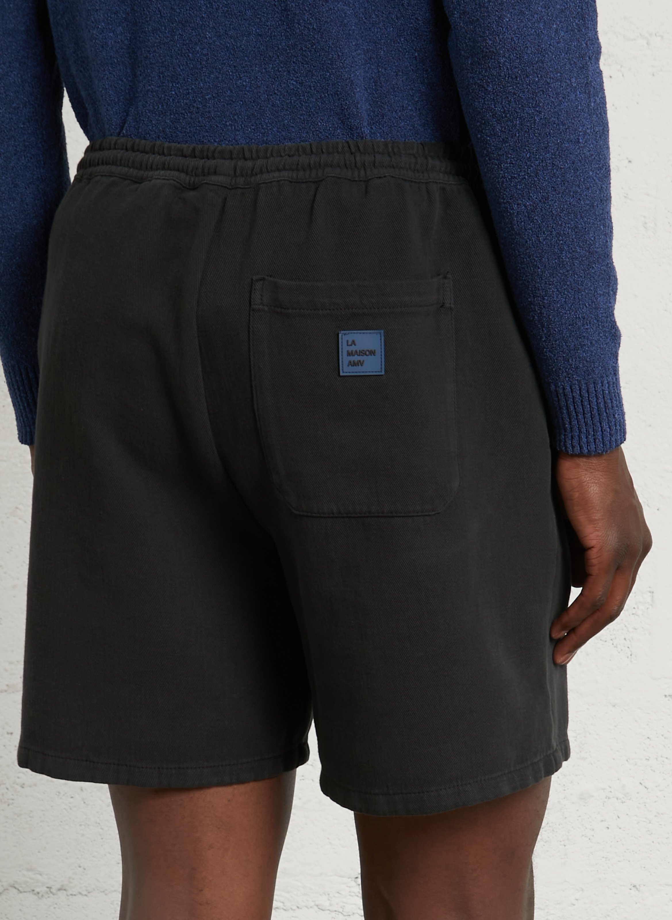 Gerade geschnittene Shorts aus Bio-Baumwolle AMERICAN VINTAGE Schwarz