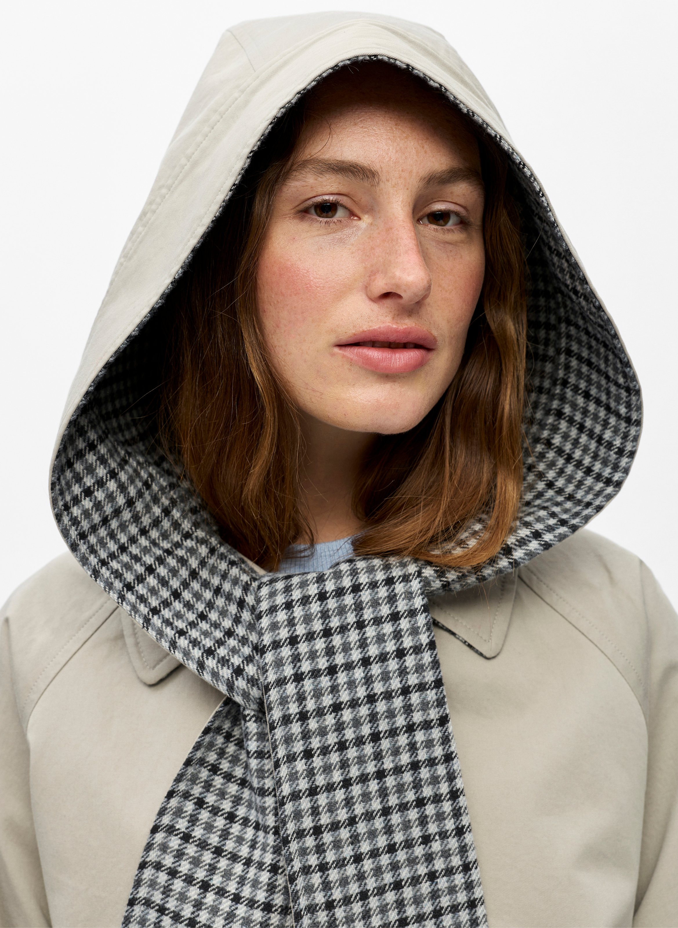 Long Reversible Trench Coat OBJECT Grey