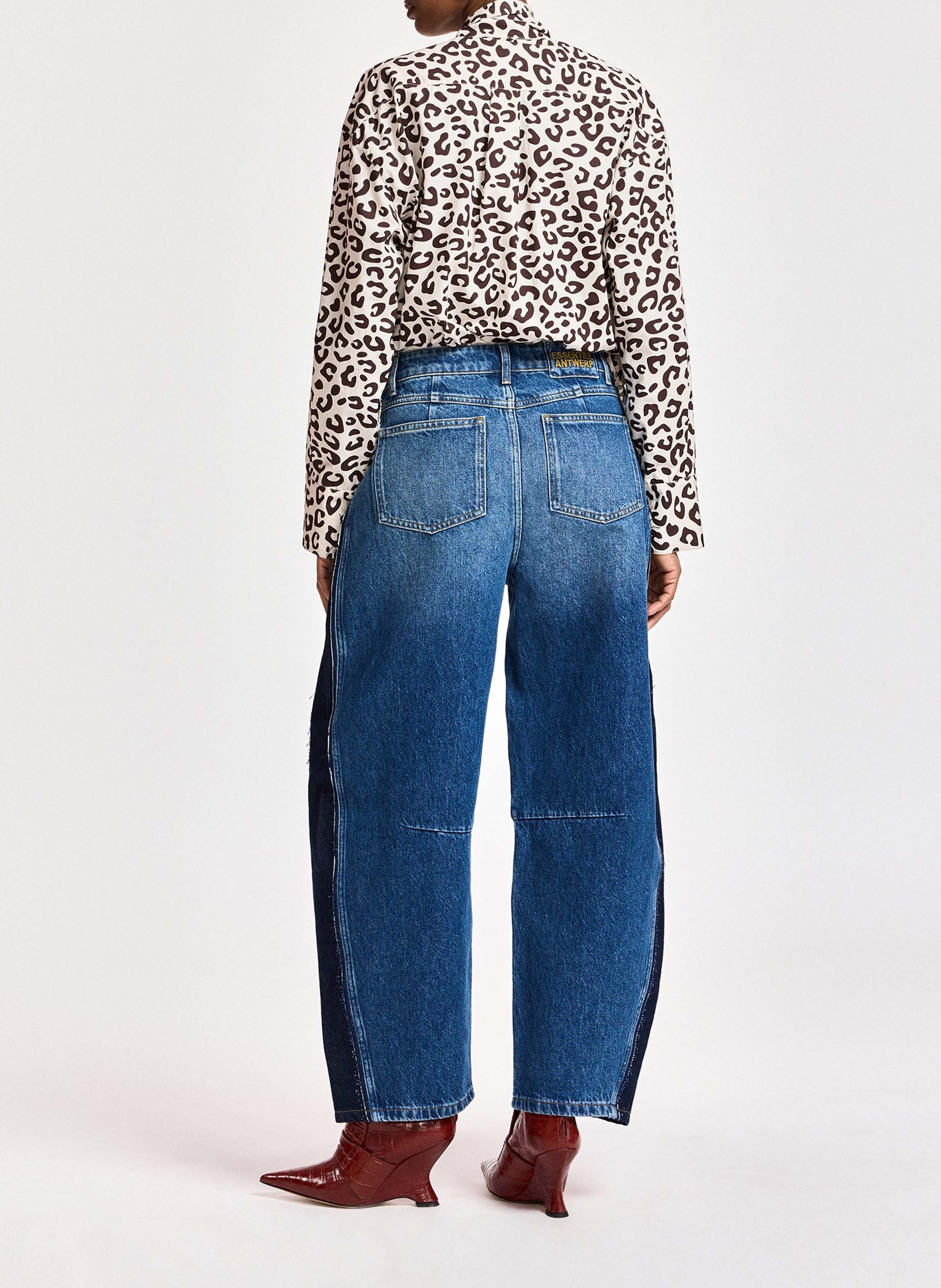 Denim broek van katoen ESSENTIEL ANTWERP Blauw
