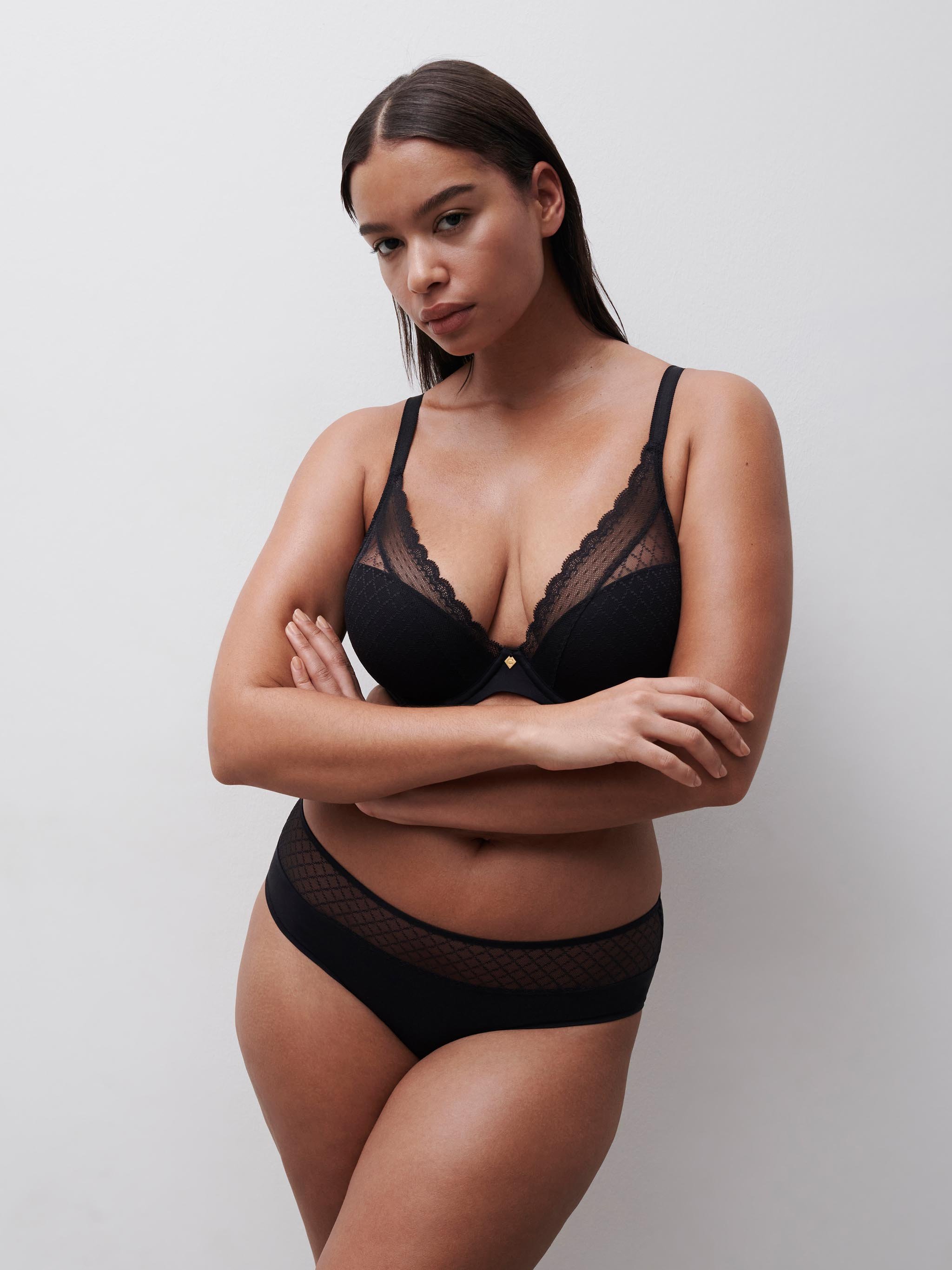 Lace boy shorts | Black CHANTELLE Women