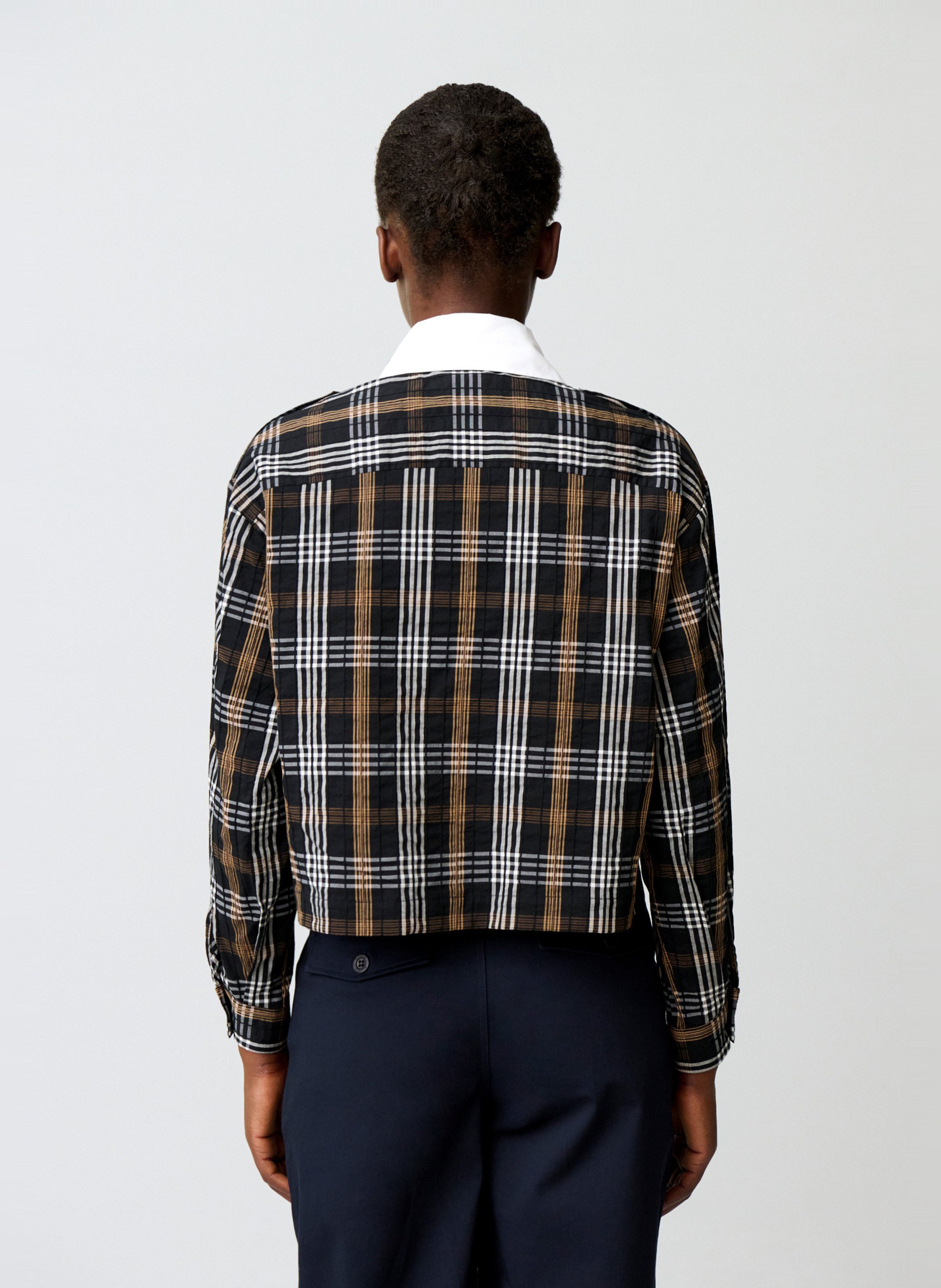 Pull droit à carreaux en coton mélangé CLAUDIE PIERLOT Multicolore