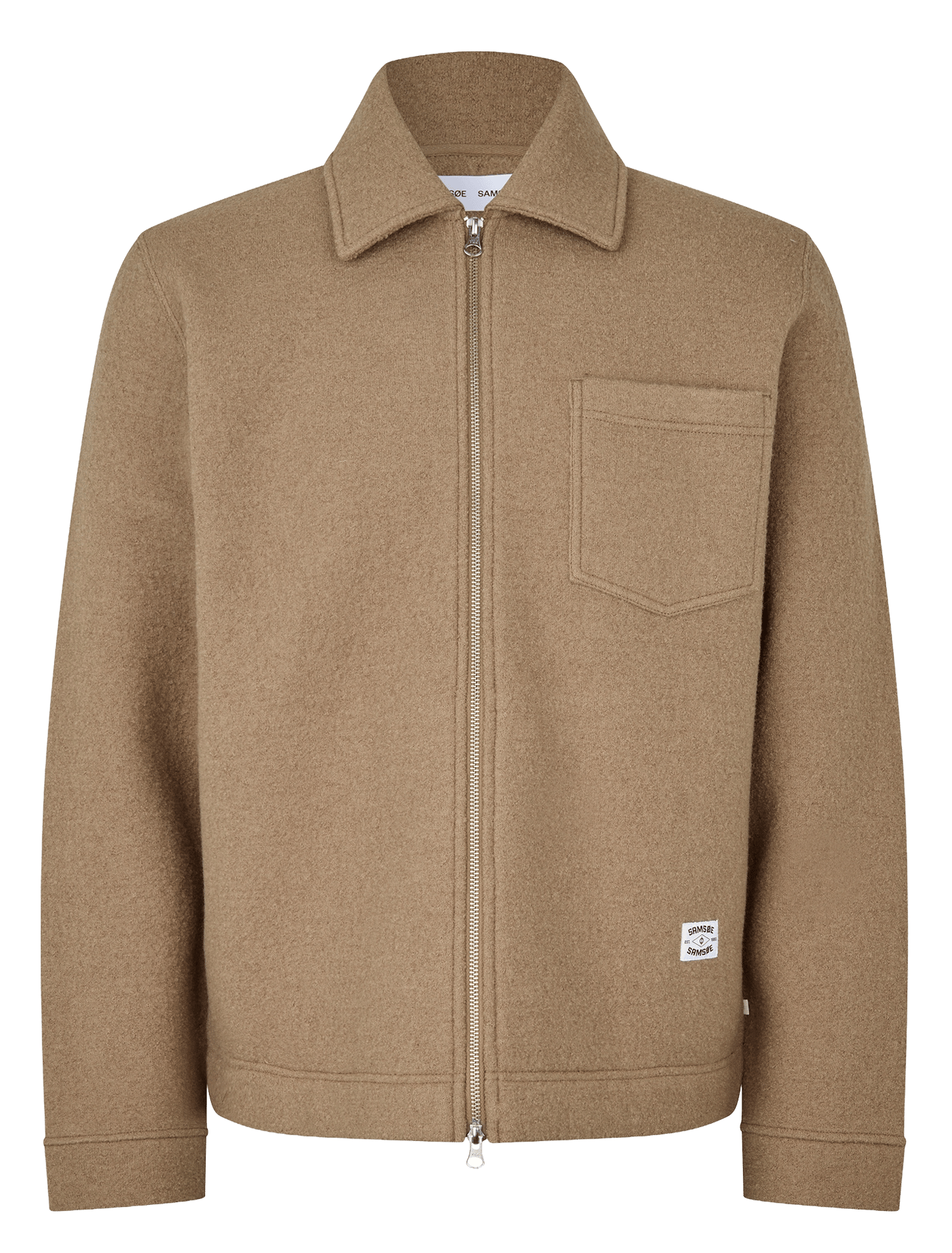 Veste droit col classique en laine SAMSOE SAMSOE Green