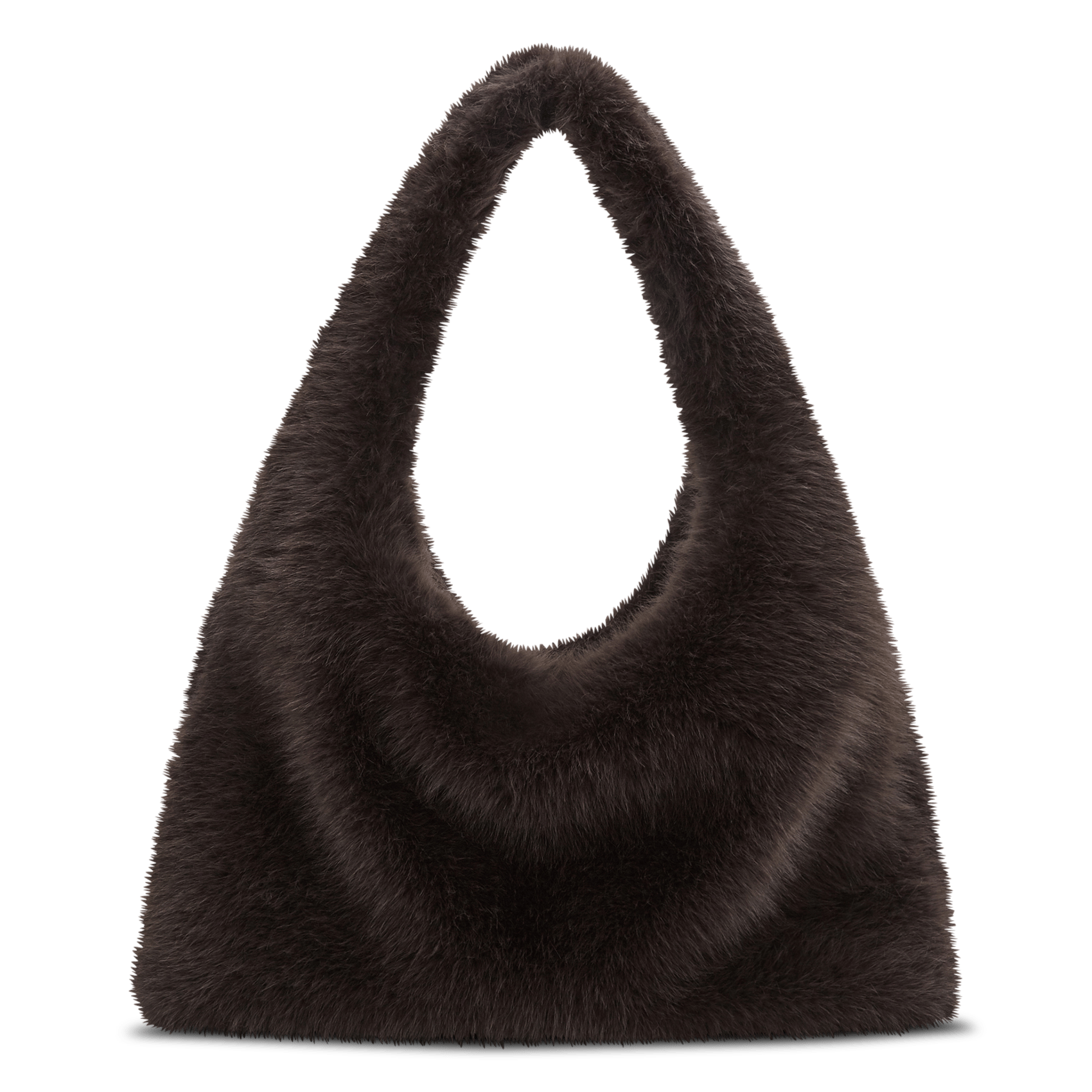 Faux fur shoulder bag GRACE ET MILA Brown