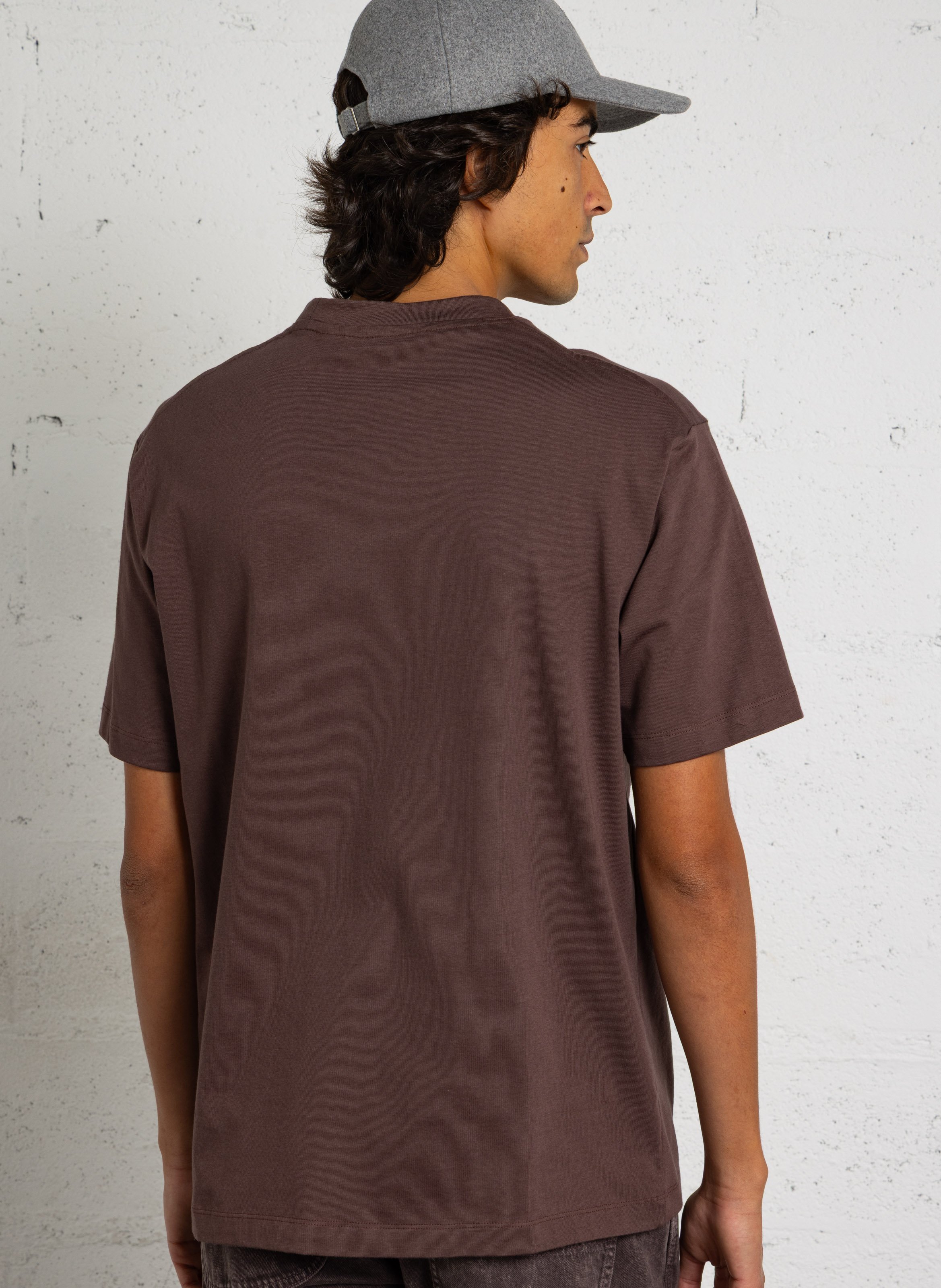Tee-shirt oversize col rond en coton biologique MINIMUM Marron