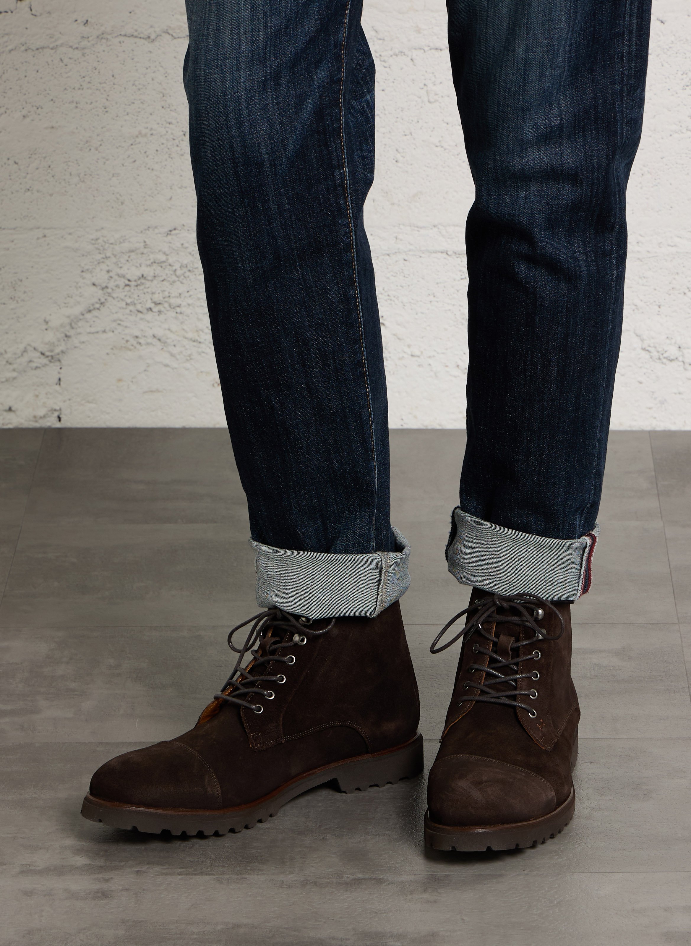 Schnürboots aus Leder HACKETT Braun