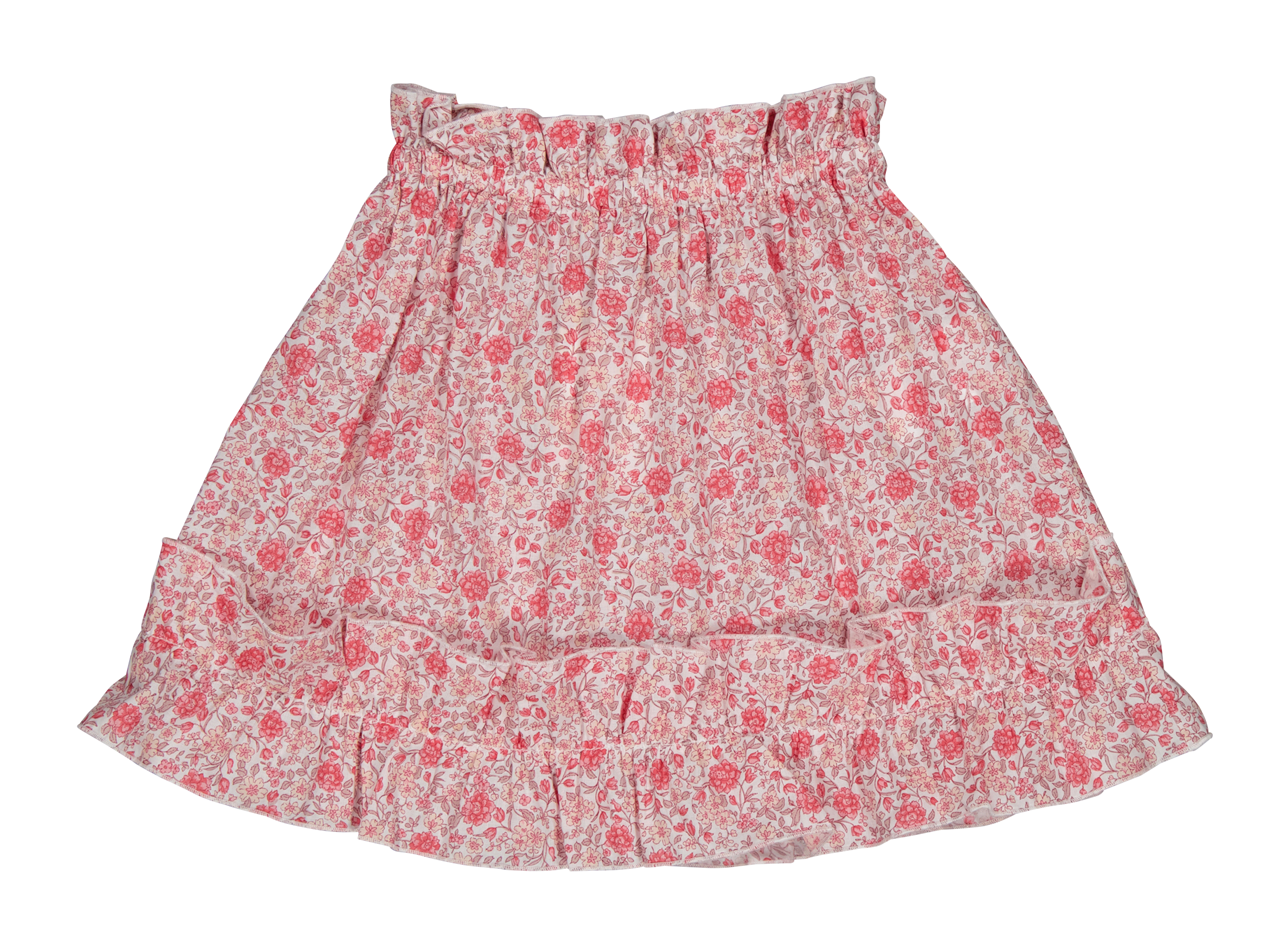 Jupe courte volantée en coton bio PETITE LUCETTE Rose