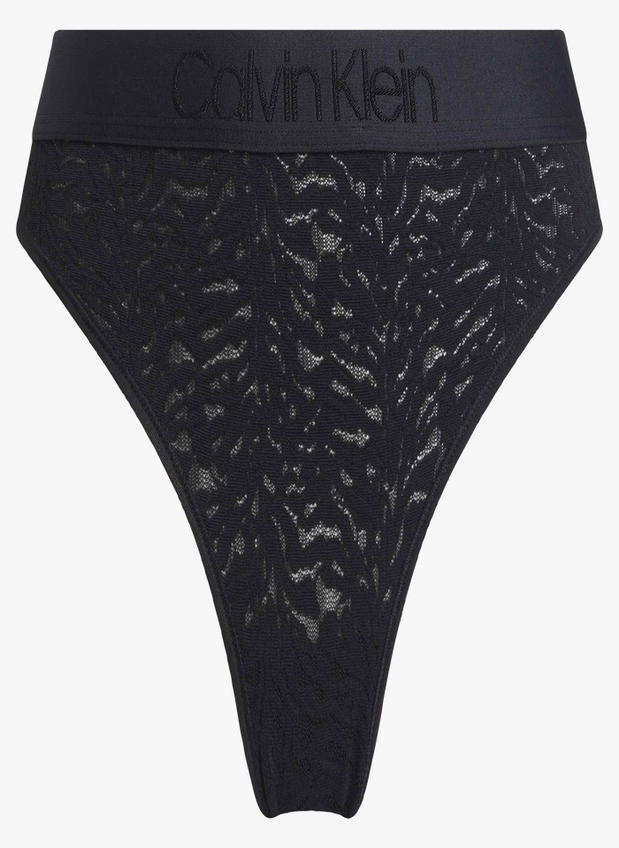 Lace Thong Black Calvin Klein Underwear - Women