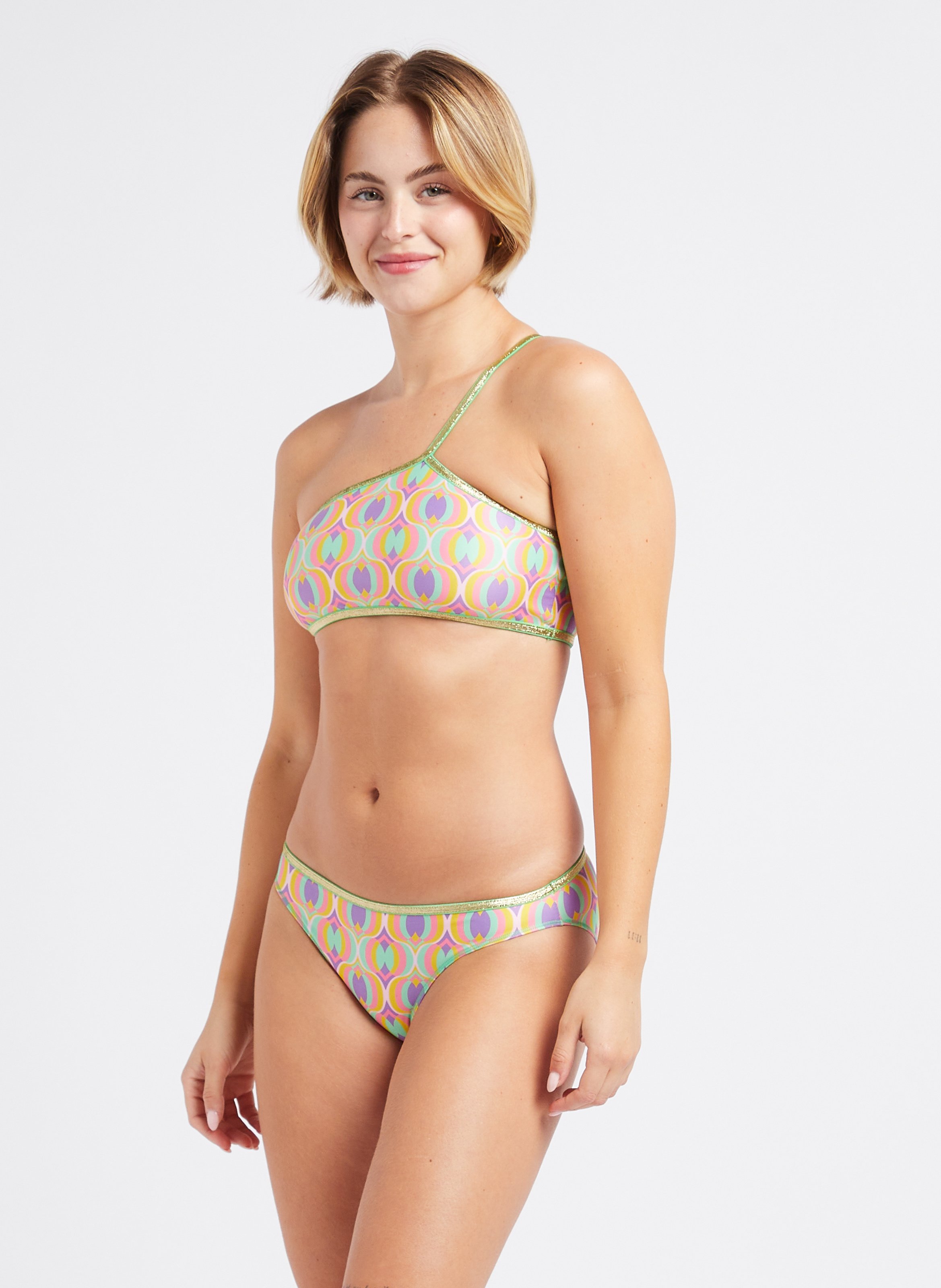 Bustier-Bikinioberteil mit Print Mehrfarbig