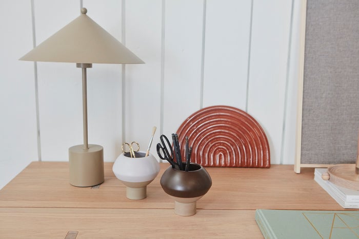 Metal table lamp Grey