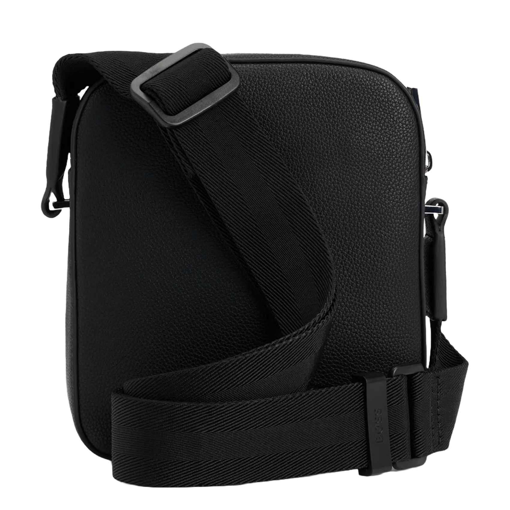 Grained faux leather messenger bag BOSS Black