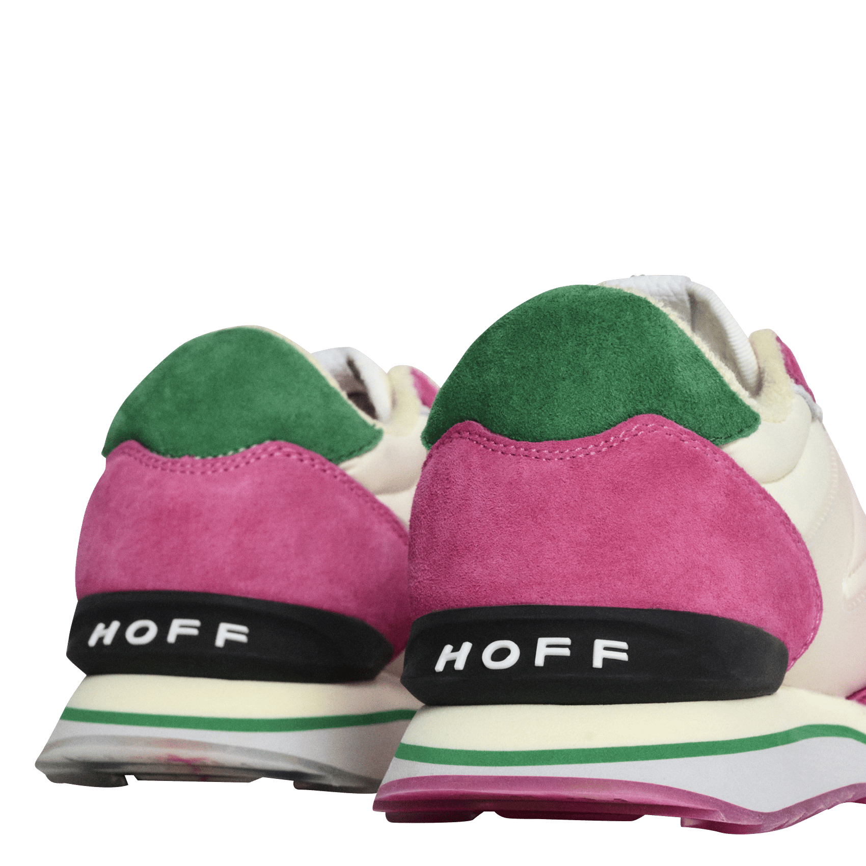 Low-top lace-up mixed leather sneakers HOFF Pink