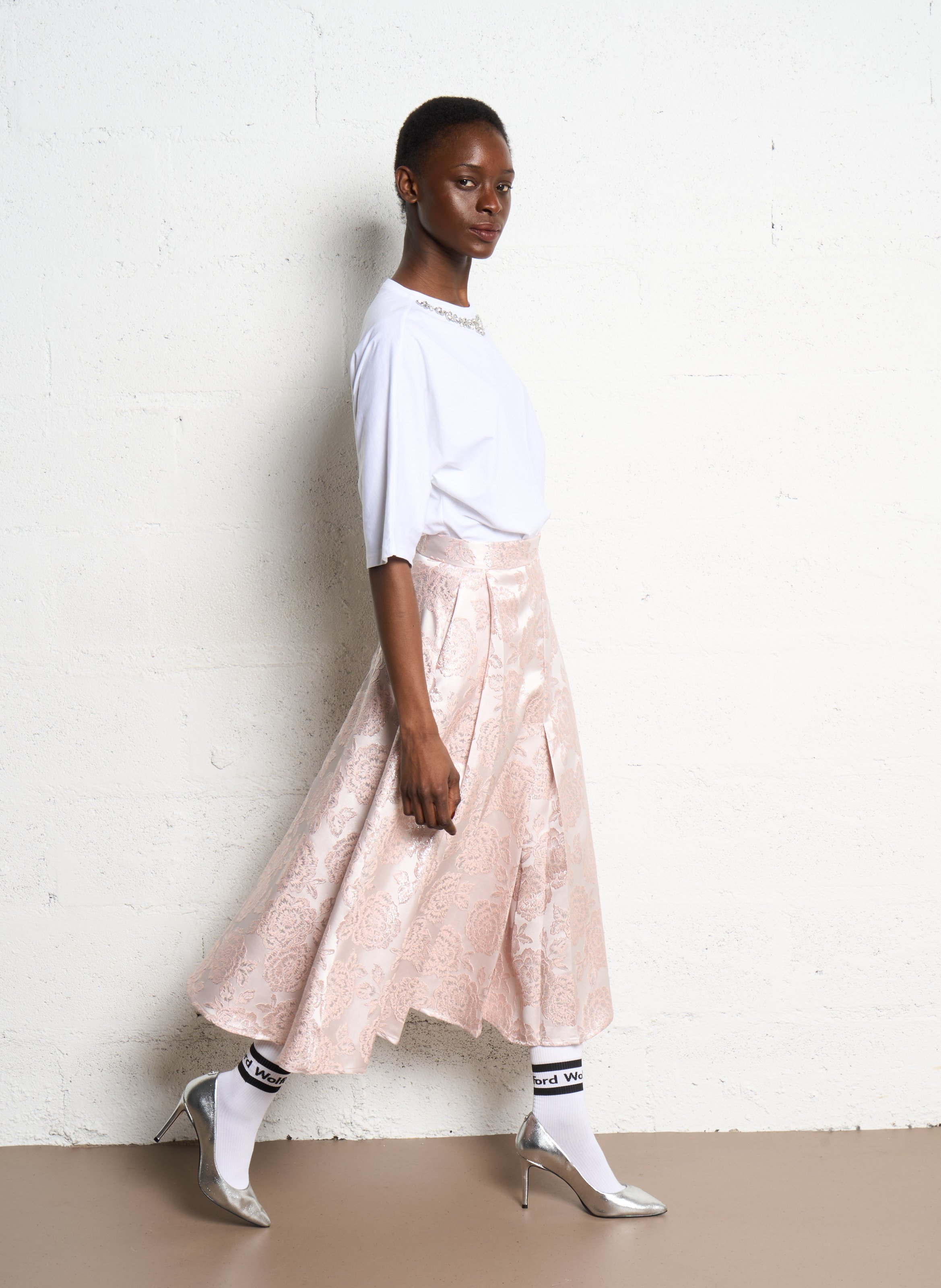 Anel printed midi skirt IMPERIAL Pink