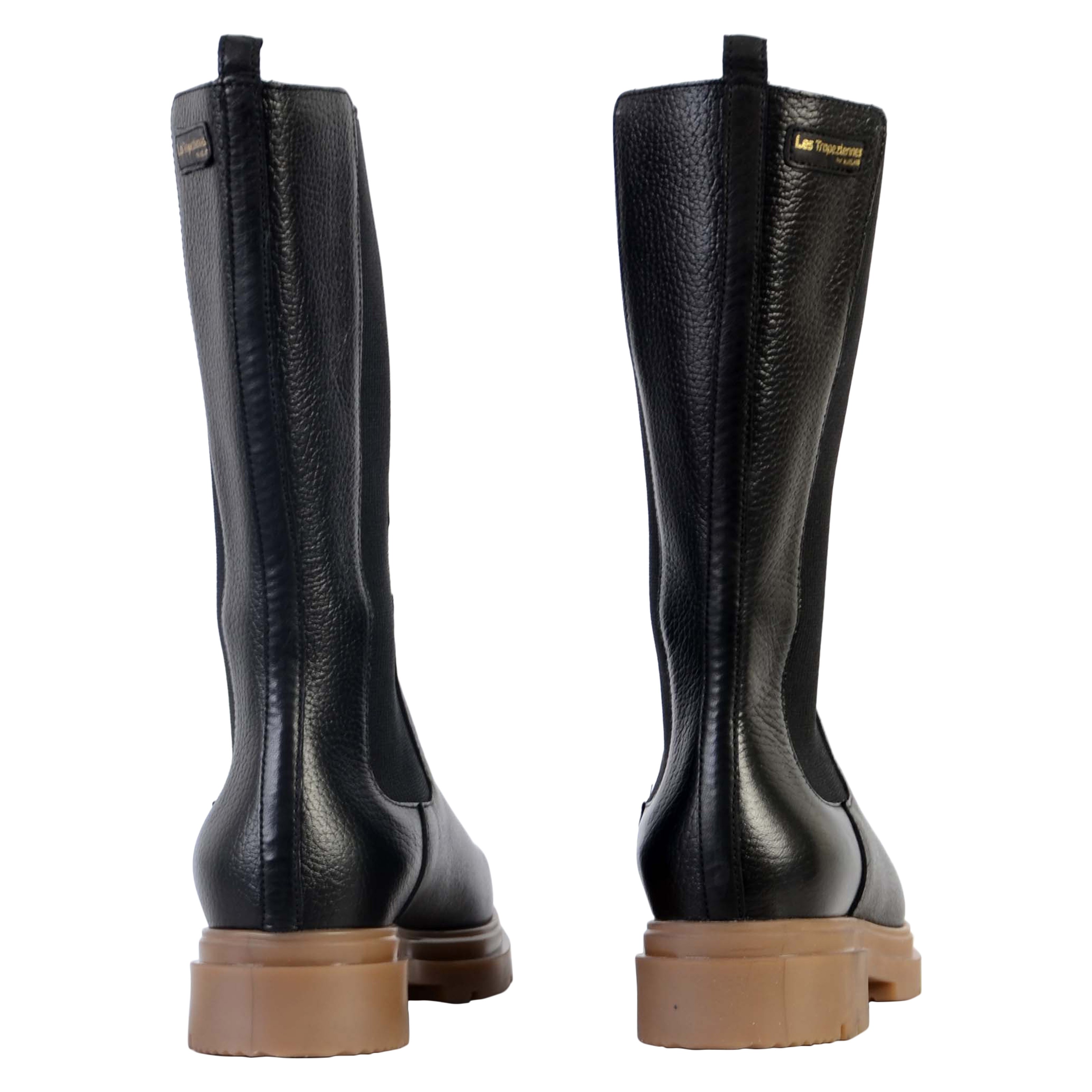 Bottine cuir saddie Camel Les tropeziennes par Belarbi Femme