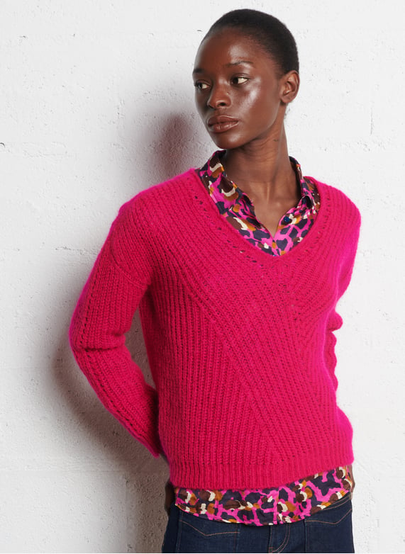 Pull col rond laine brossée femme - FR Pull col rond laine brossée femme - FR