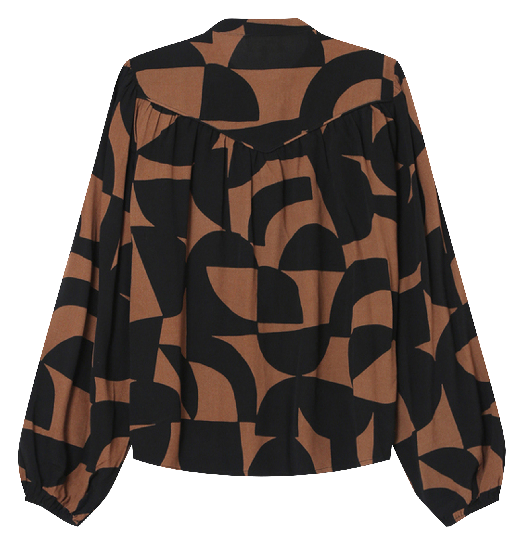 Straight printed blouse GRACE ET MILA Brown