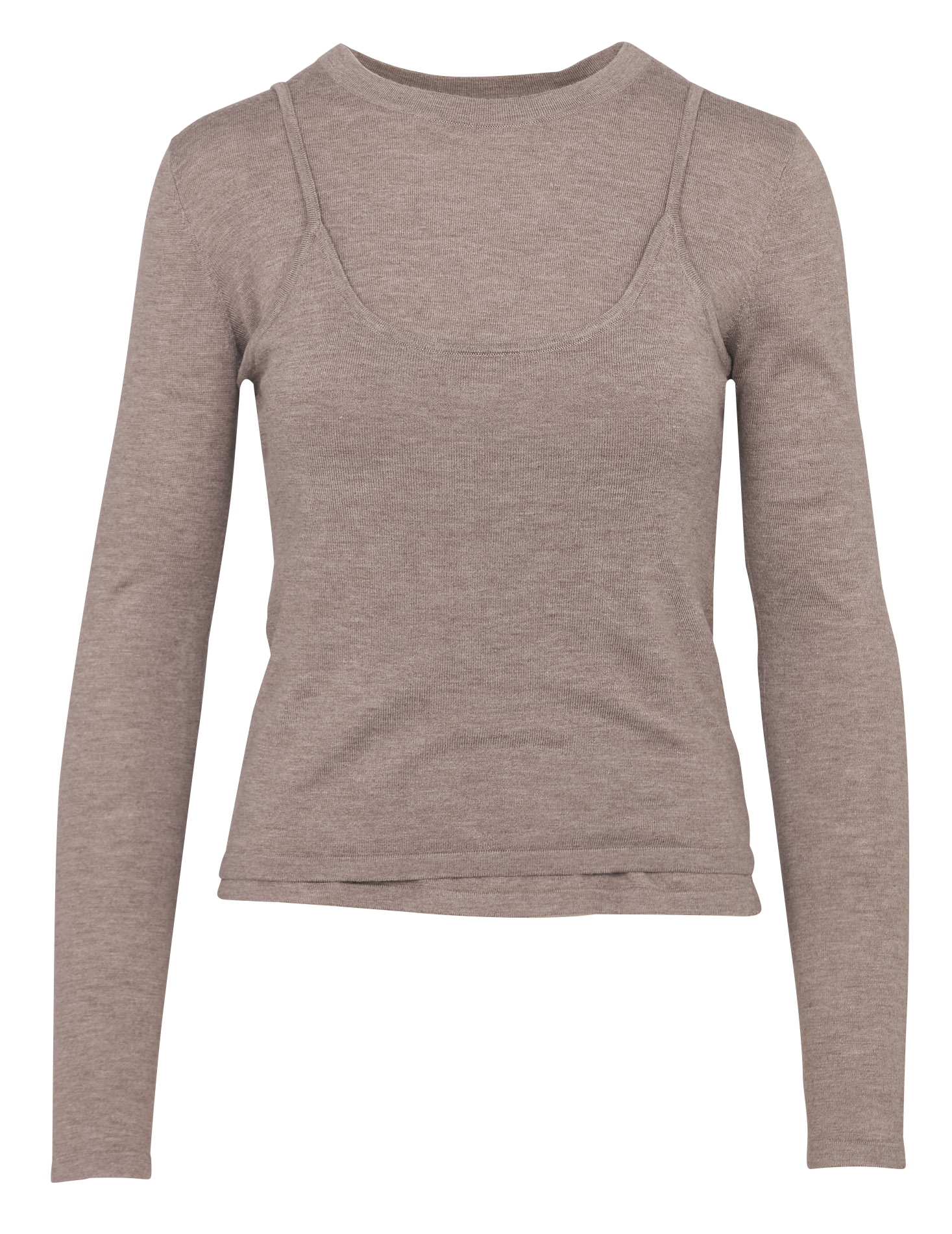 Pull droit col rond SUNCOO Marron