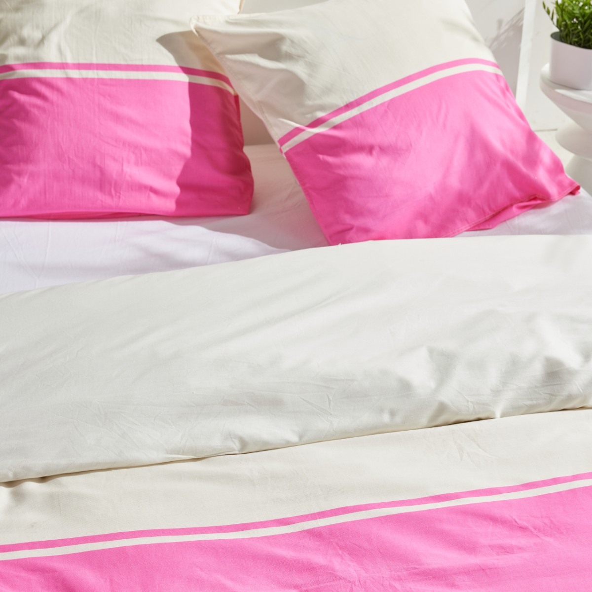Two-tone cotton bedding TODAY LINGE DE MAISON Pink