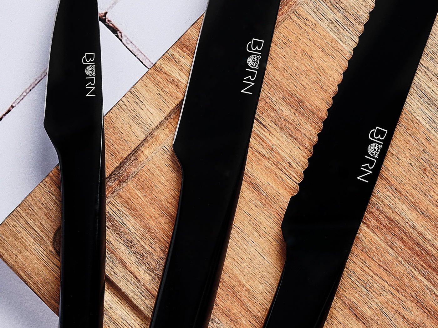 Jensen kitchen knives - 6 pieces BJORN Black