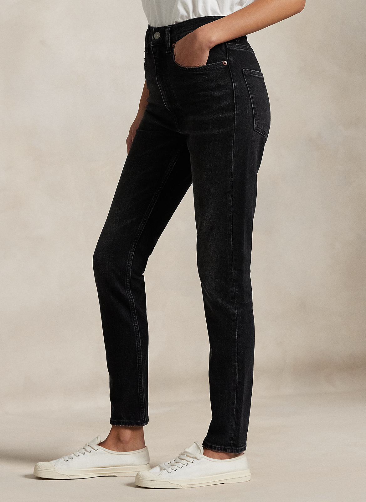 Jean skinny en coton mélang" POLO RALPH LAUREN Noir