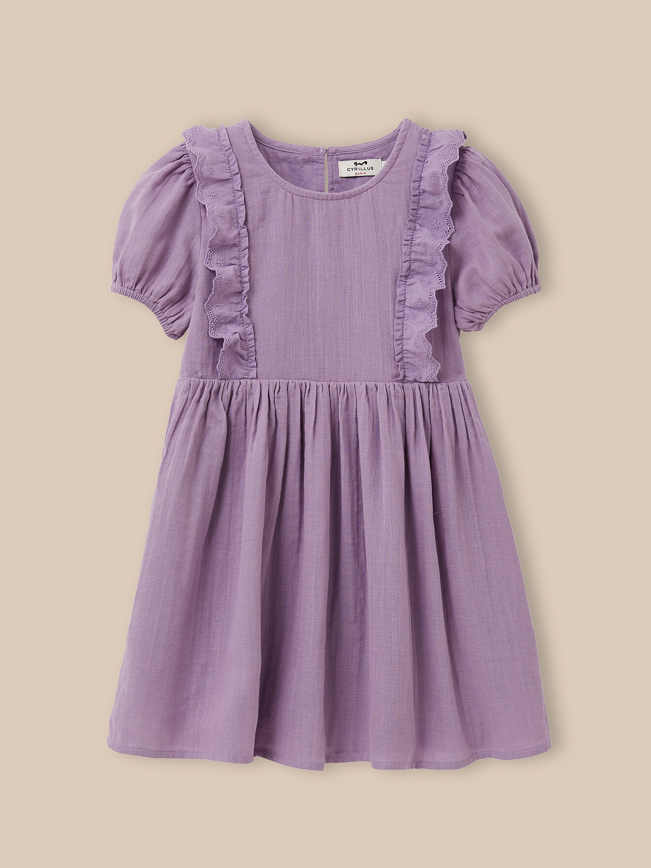Organic cotton gauze dress CYRILLUS Purple