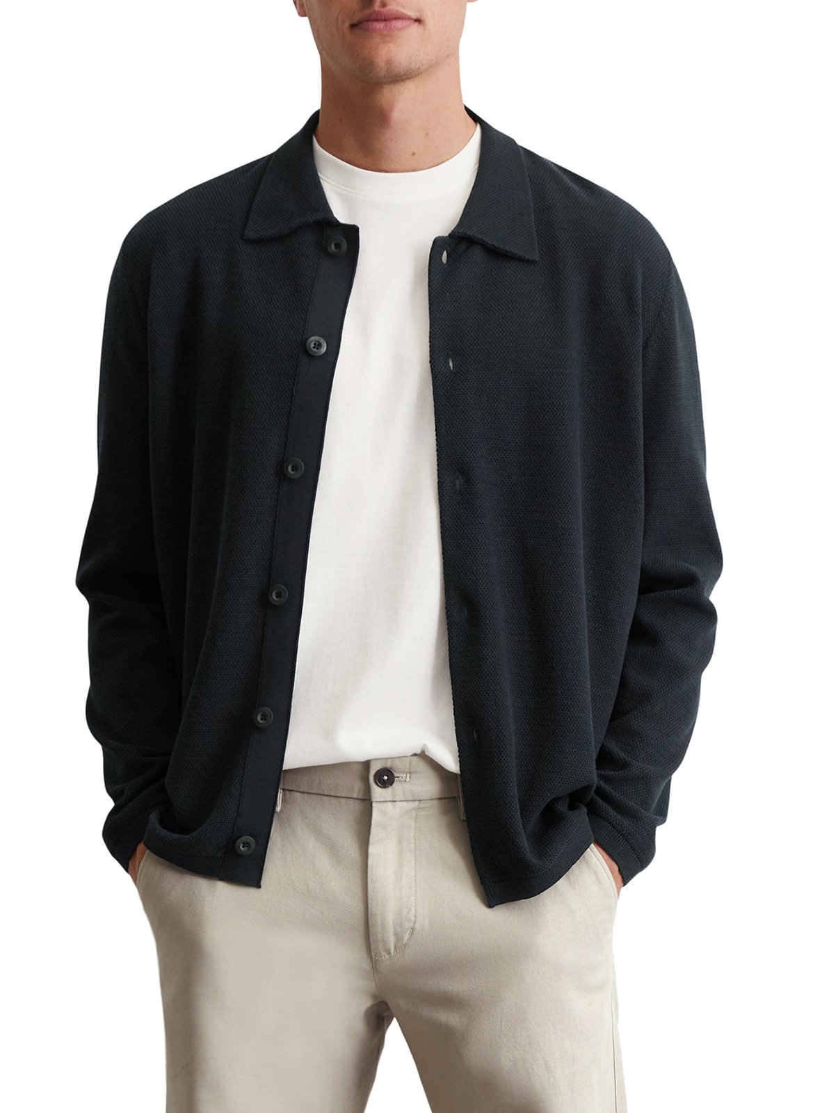 Gilet col classique en coton MARC O'POLO