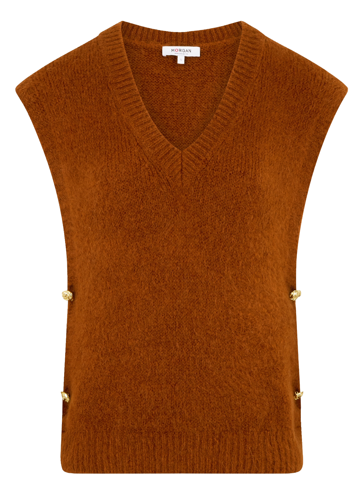 Pull col V  MORGAN Marron