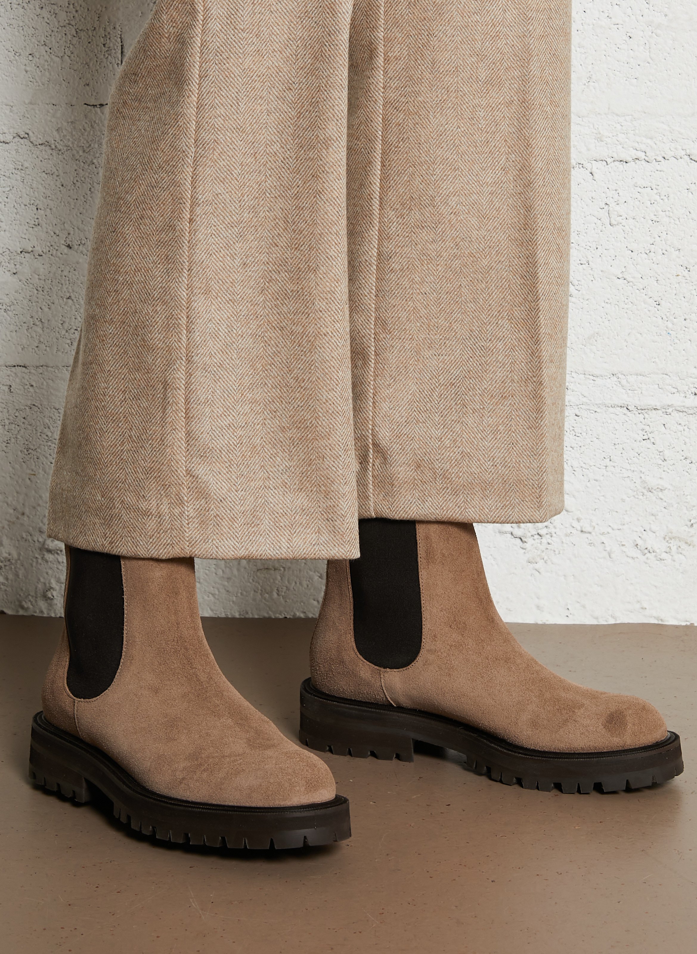 Bottines à enfiler en cuir suédé MAISON 123 Gris