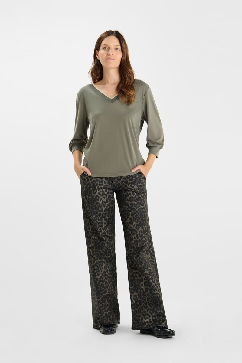 Tommy Badge T-shirt LE TEMPS DES CERISES Khaki