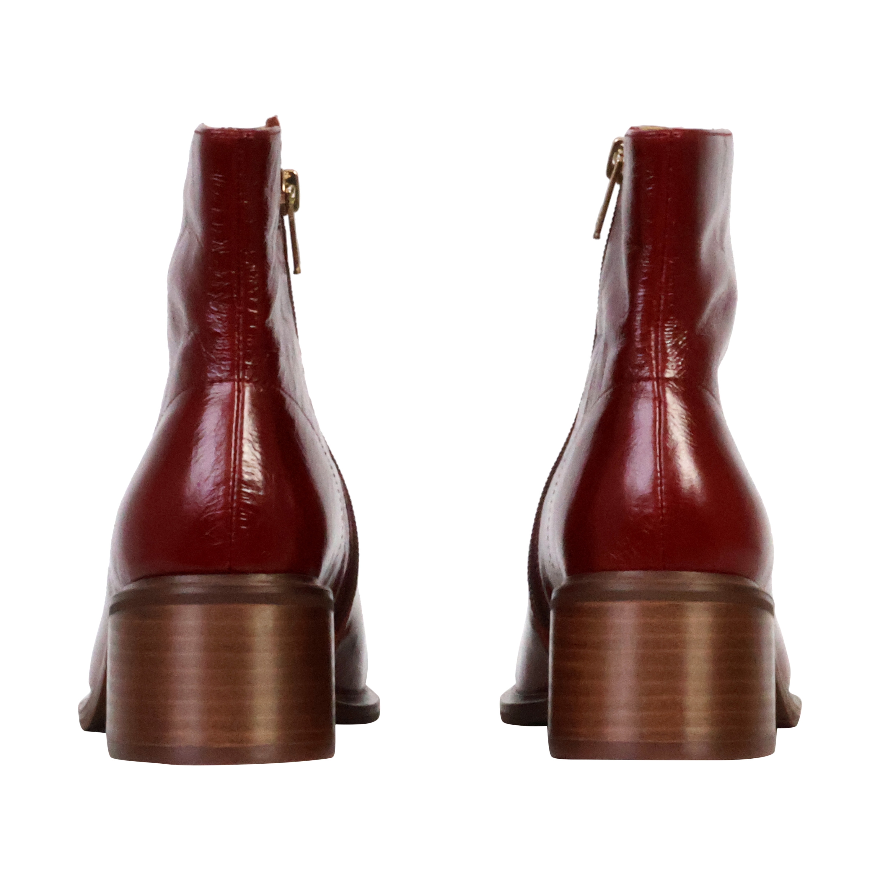 Leather high heel boot Paris Red