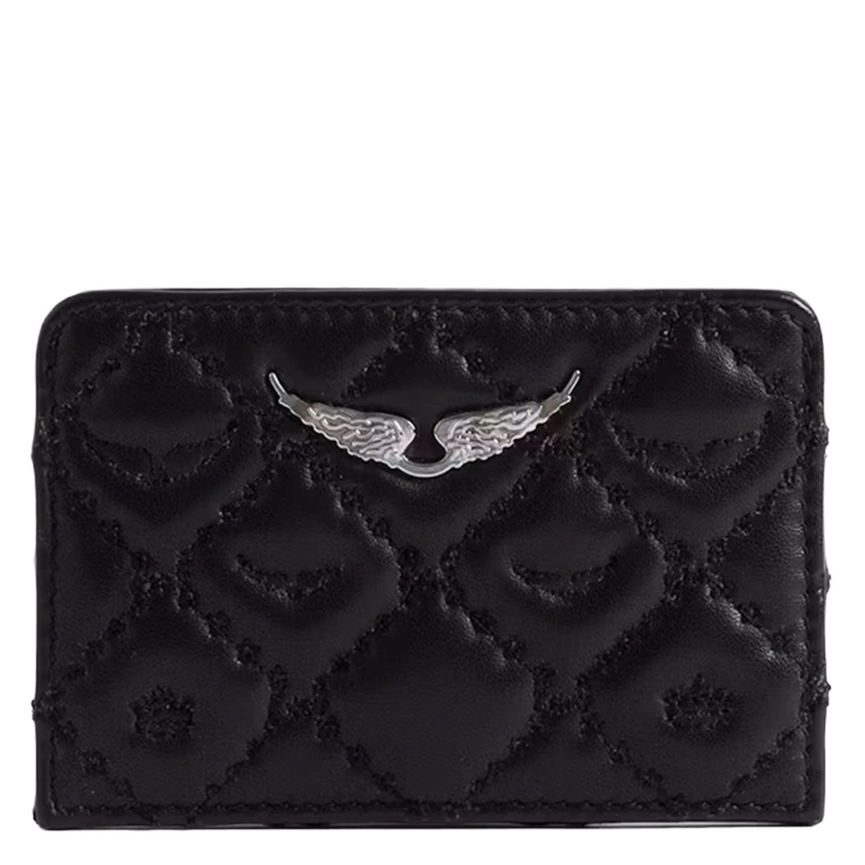 Gestepptes Kartenetui aus Leder ZADIG&VOLTAIRE Schwarz