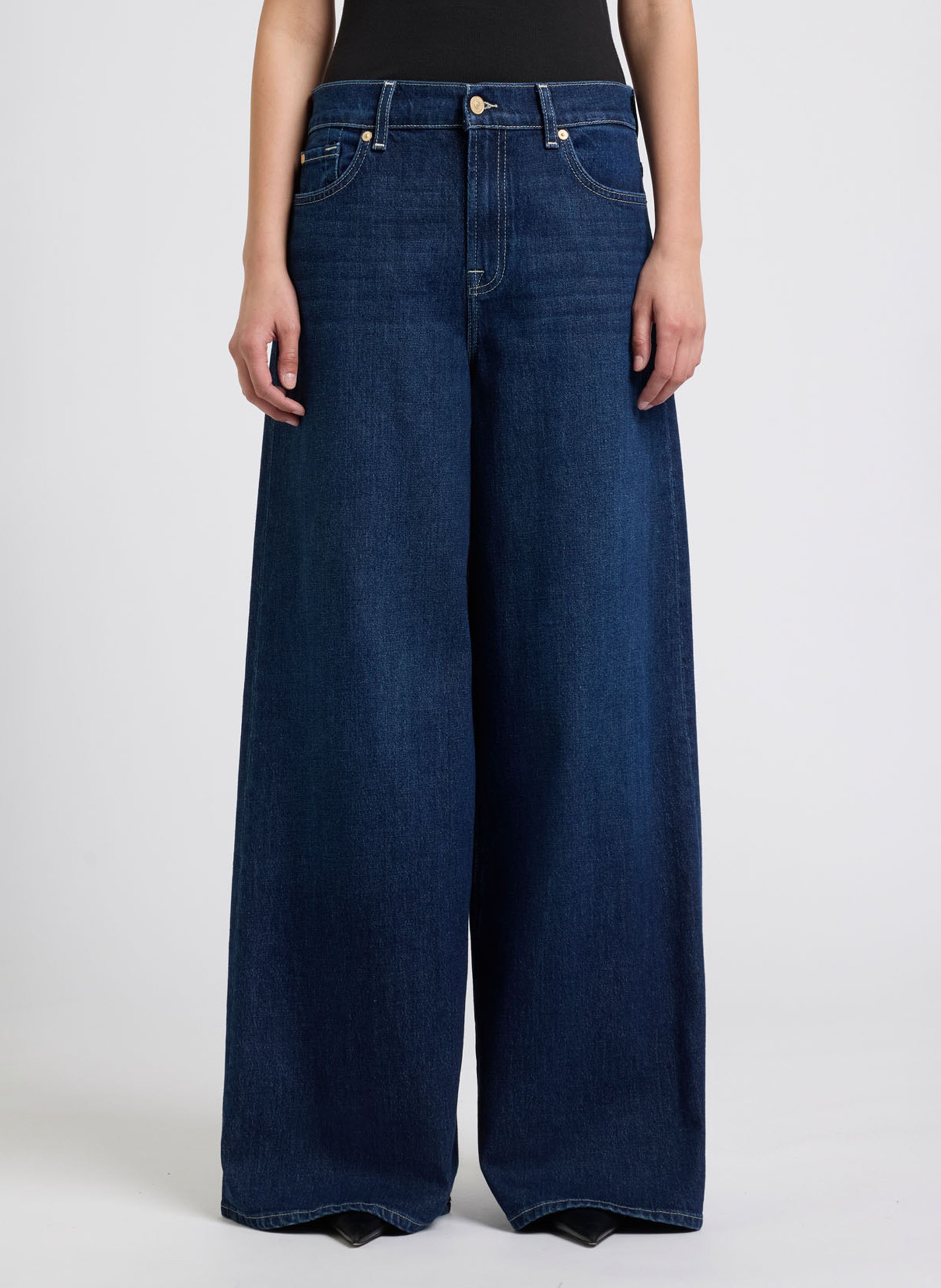 Cotton-blend chinos 7 FOR ALL MANKIND Blue