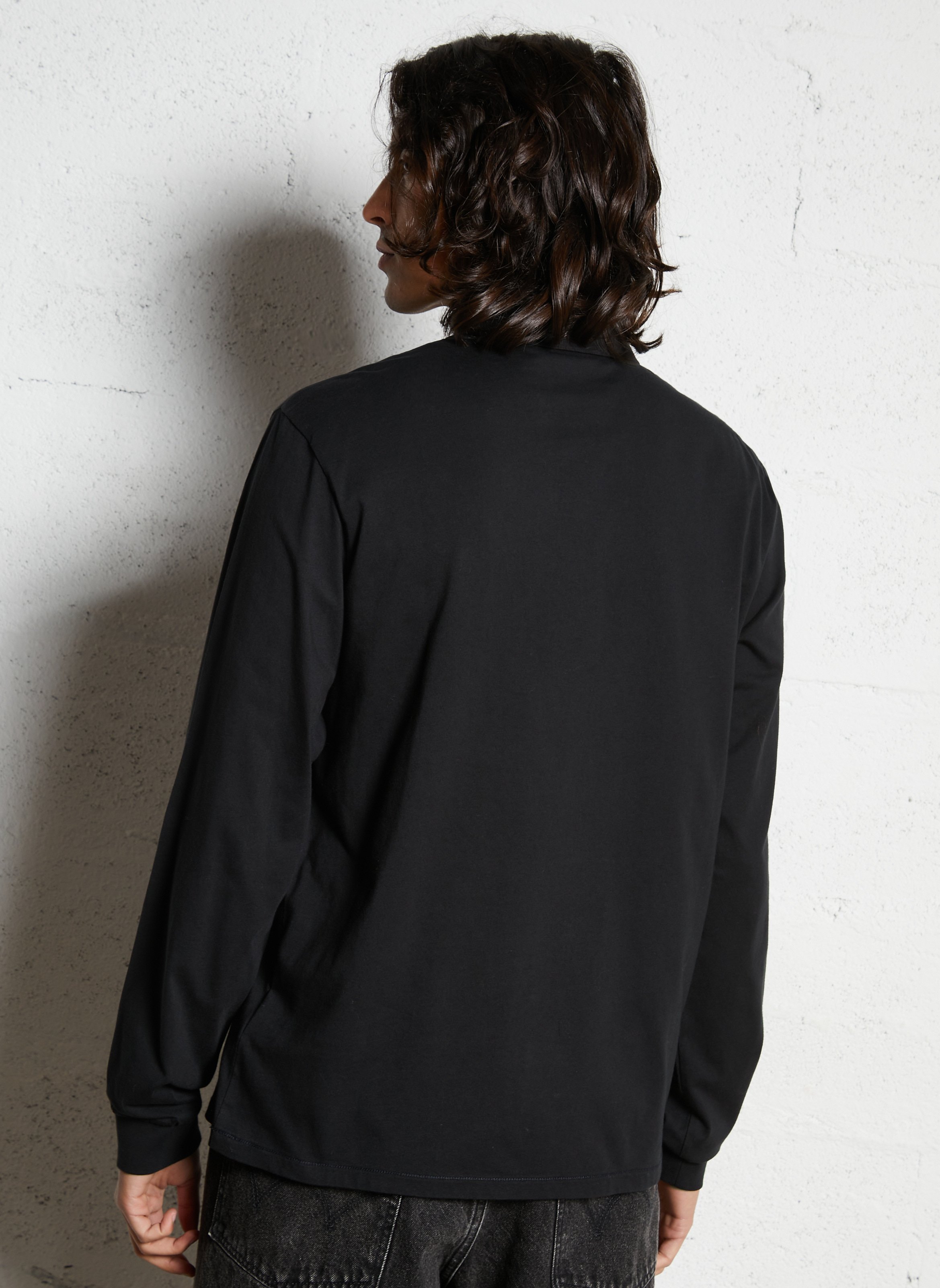 Rechte katoenen polo NAPAPIJRI Zwart