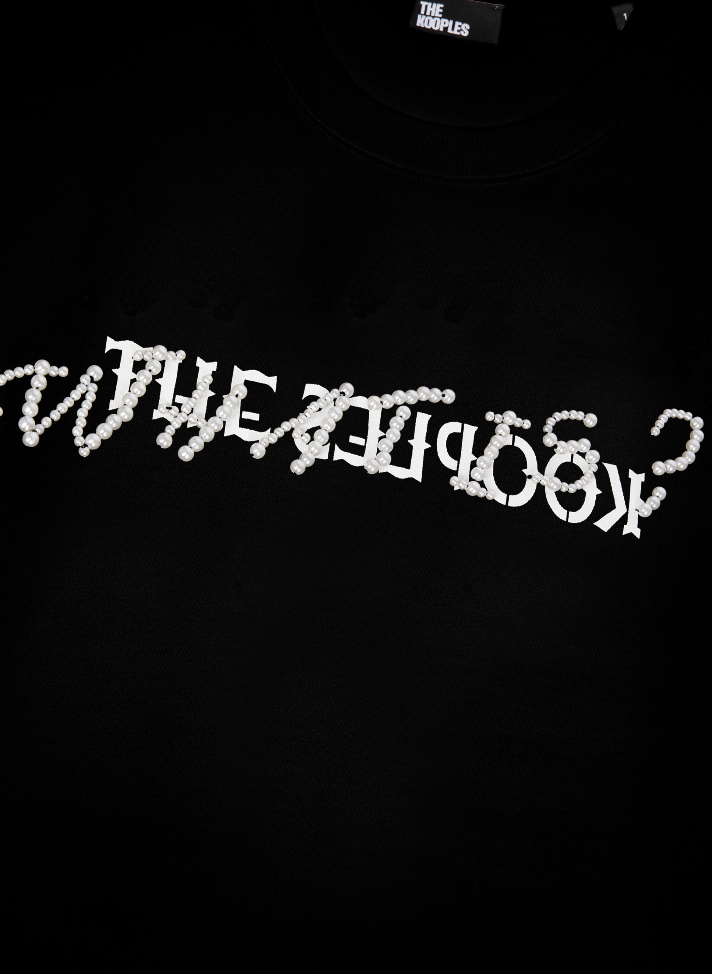 T-shirt with pearls Black