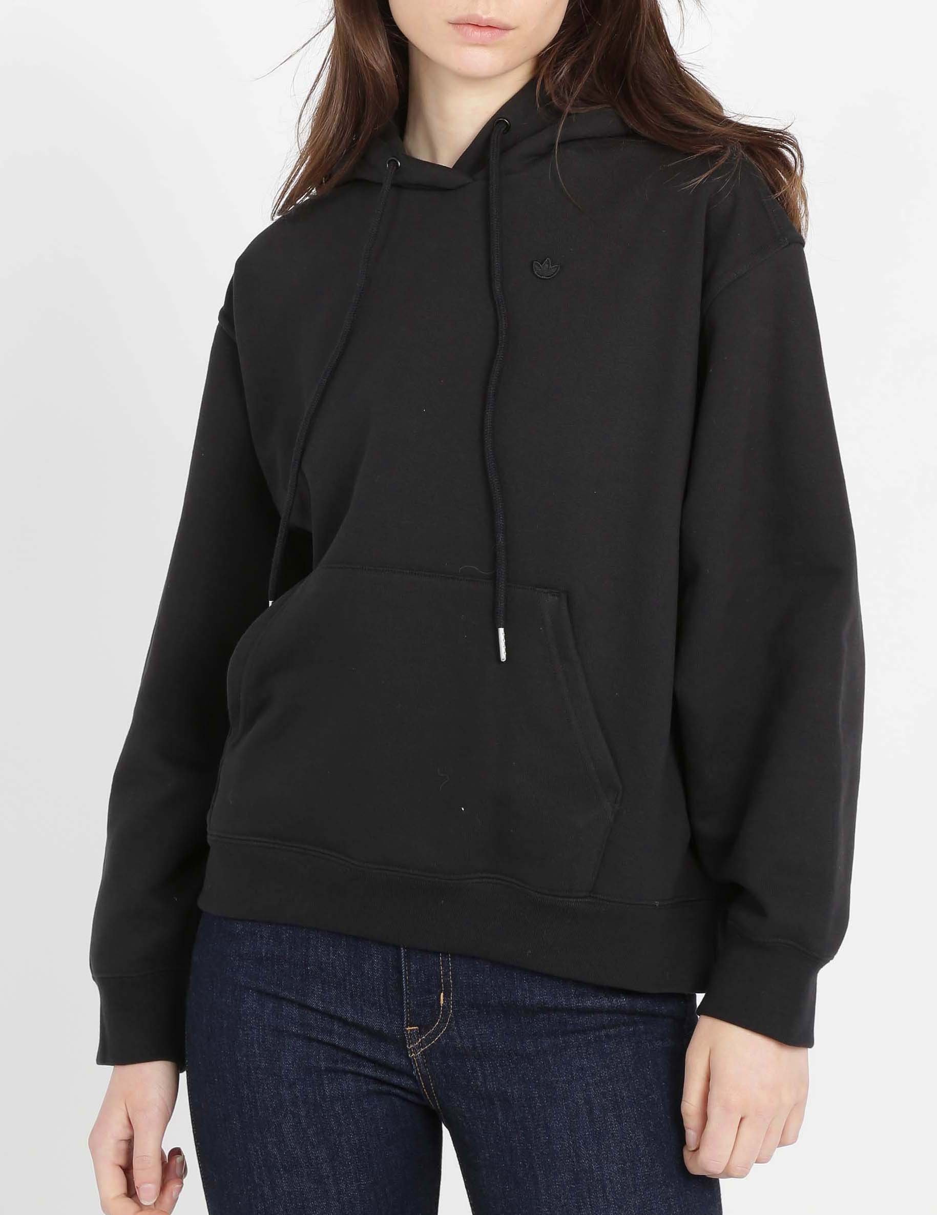 Round-neck cotton sweatshirt ADIDAS Black