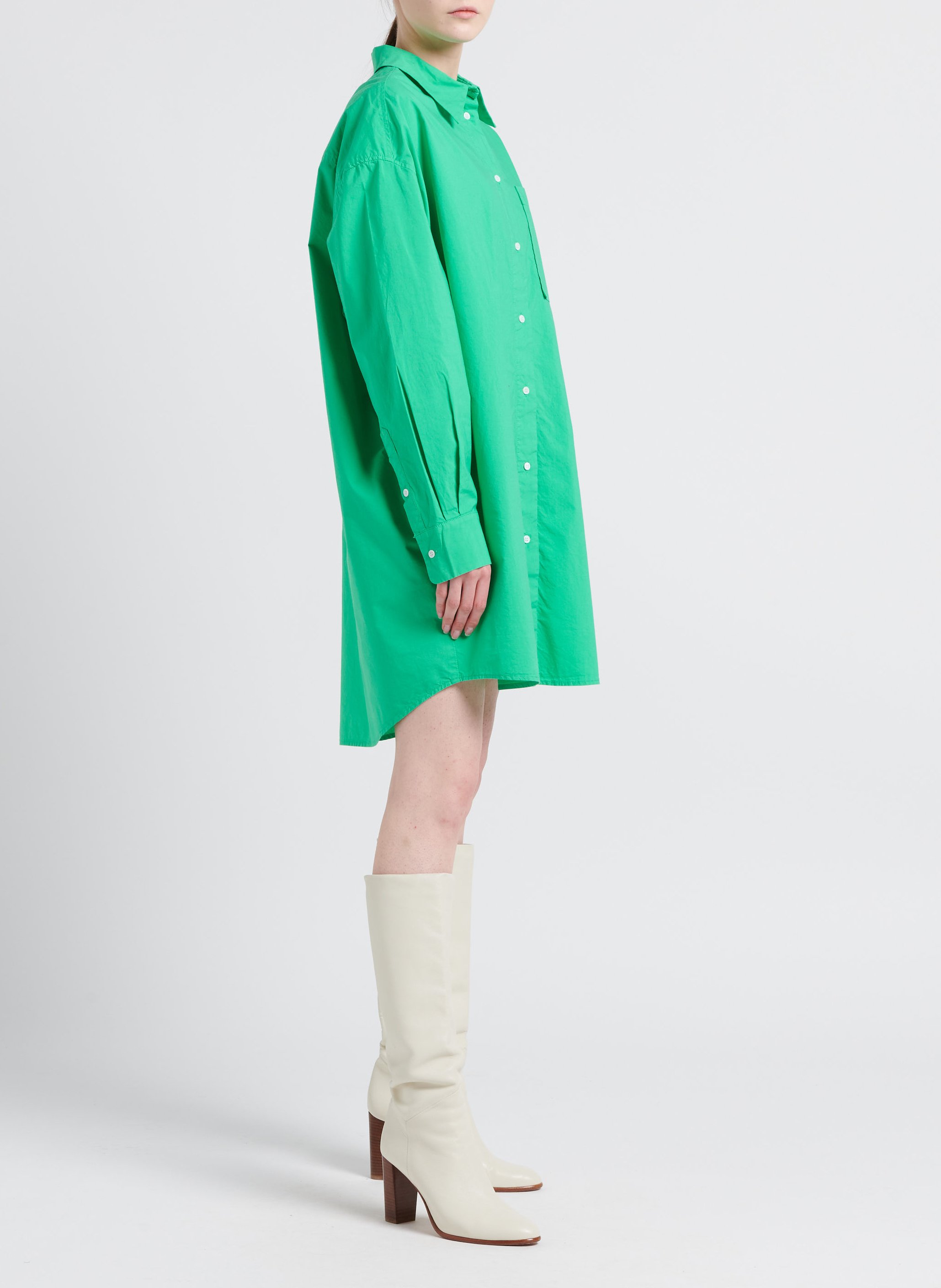 Oversized cotton shirt dress COLLECTORS CLUB Green