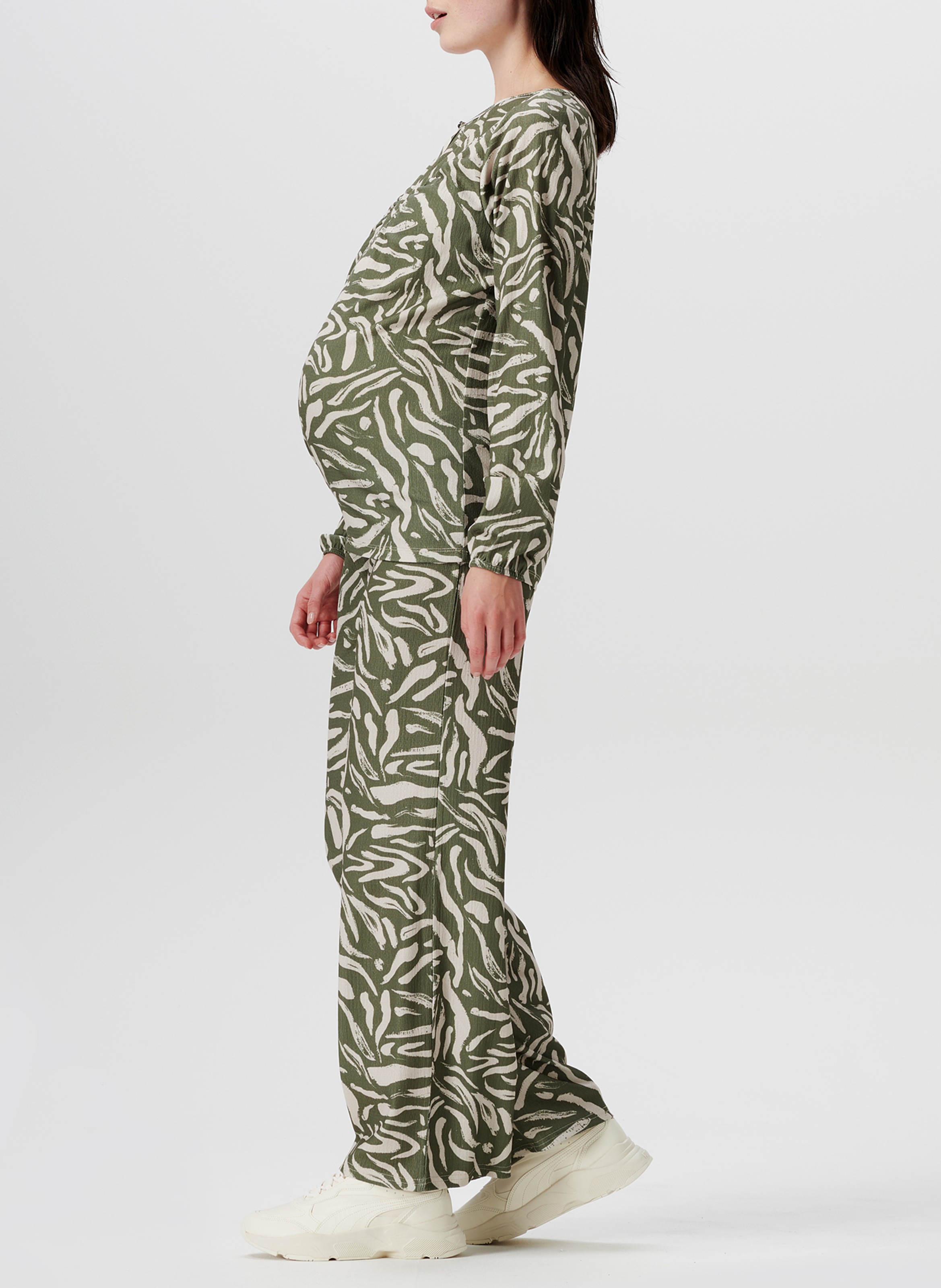 Pantalon droit imprimé de grossesse  SUPERMOM Kaki