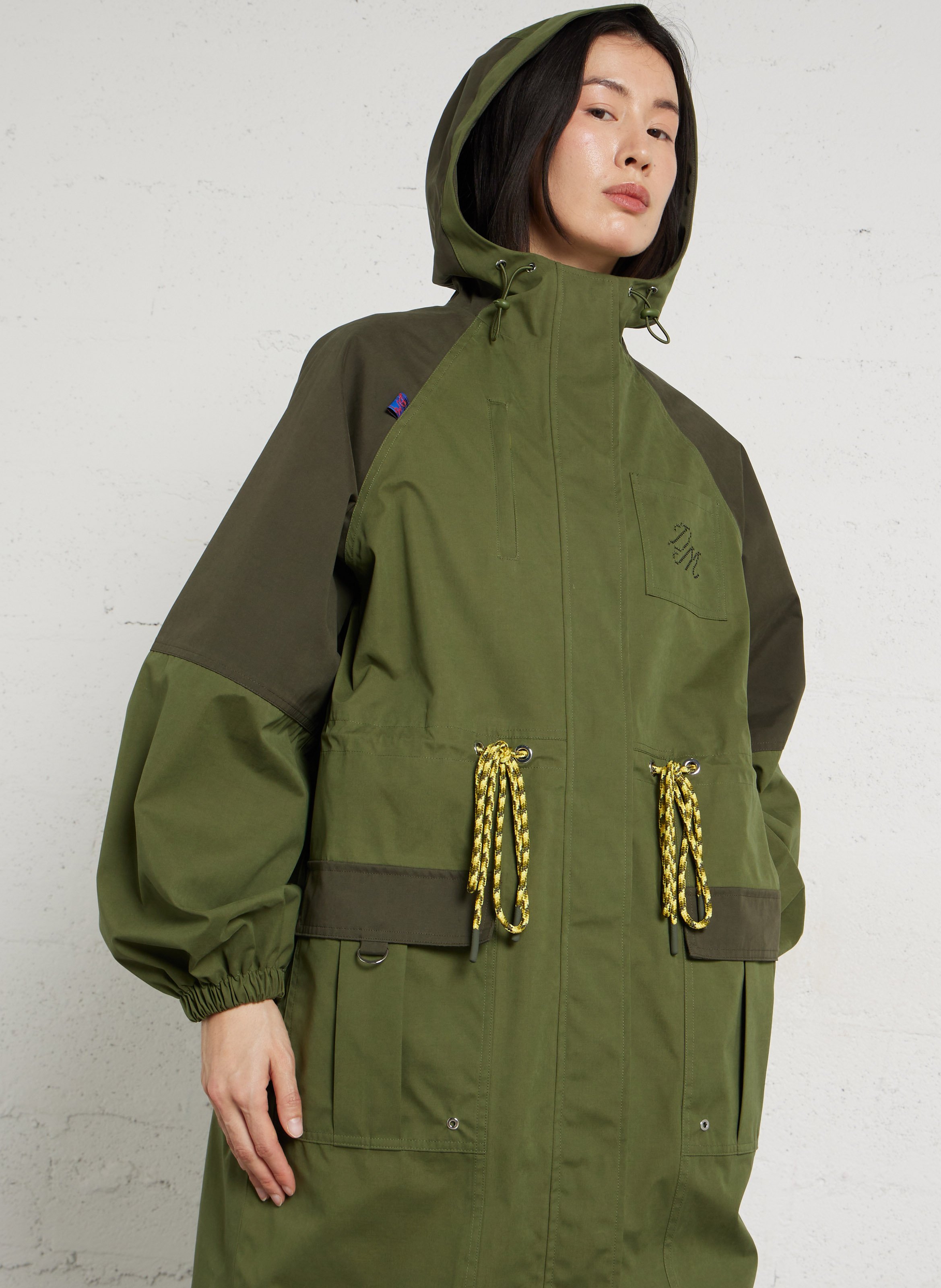 Plain mid-length parka with hood DAMSON MADDER Green