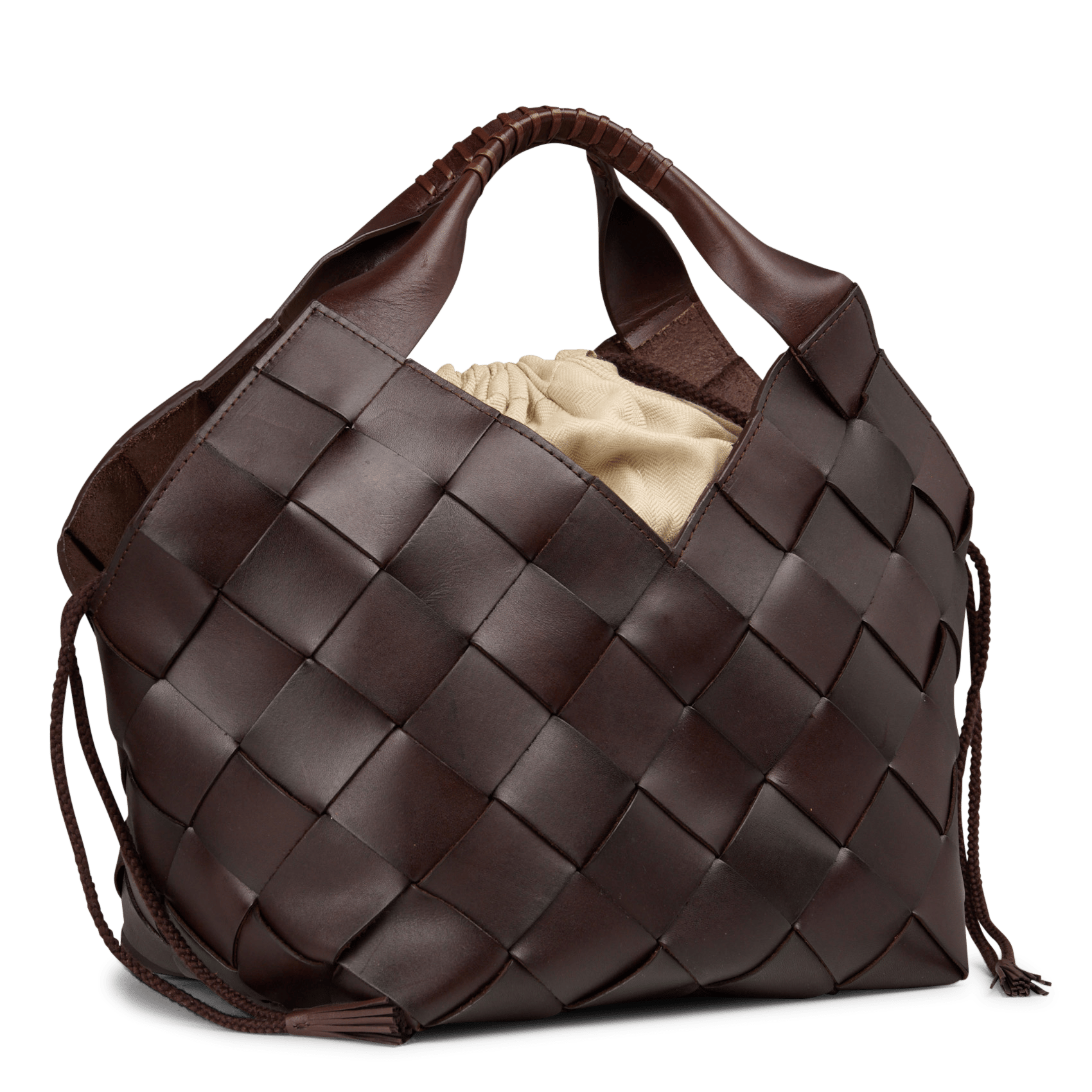 Sac à main en cuir DRAGON DIFFUSION Marron