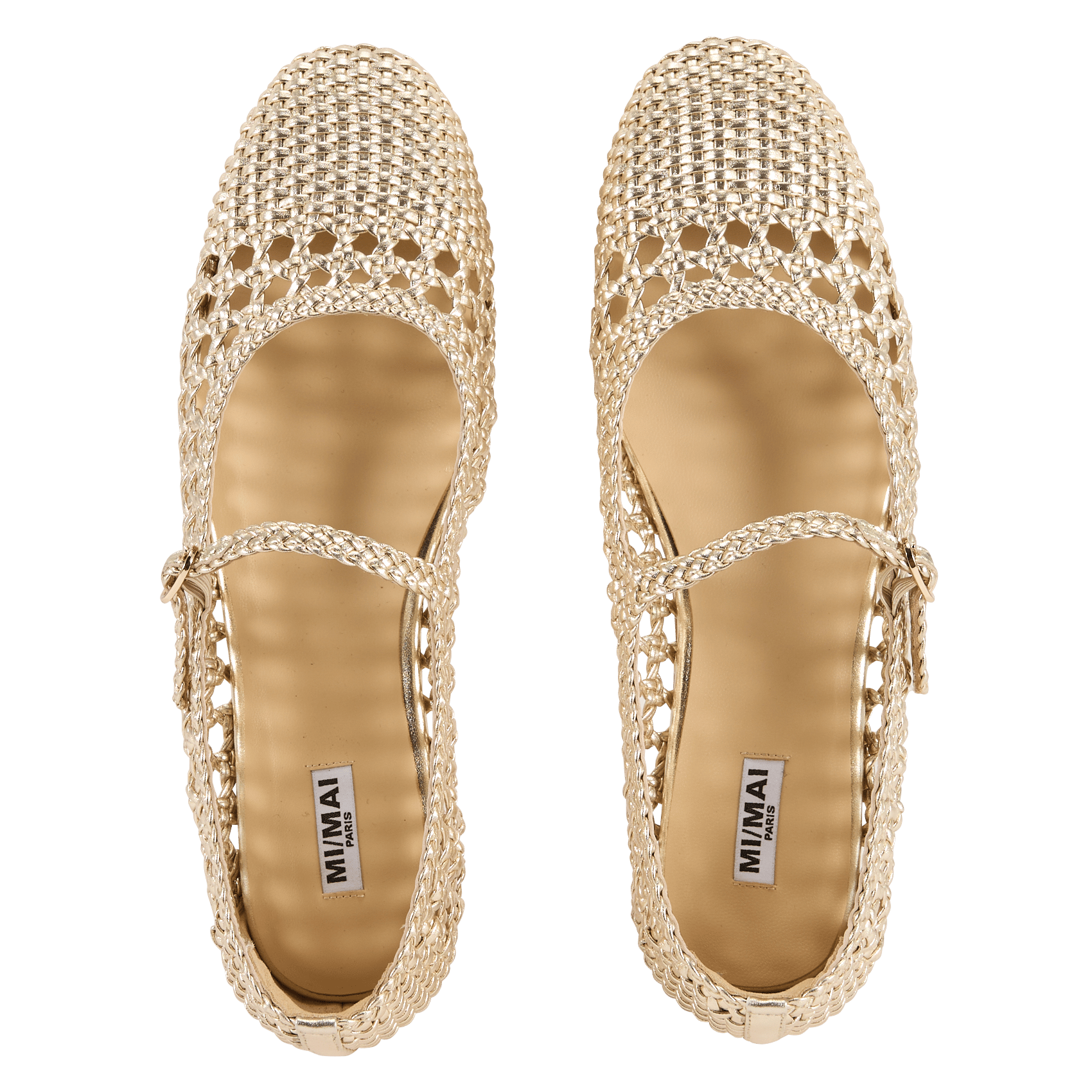 Geflochtene Ballerinas MI/MAI Golden