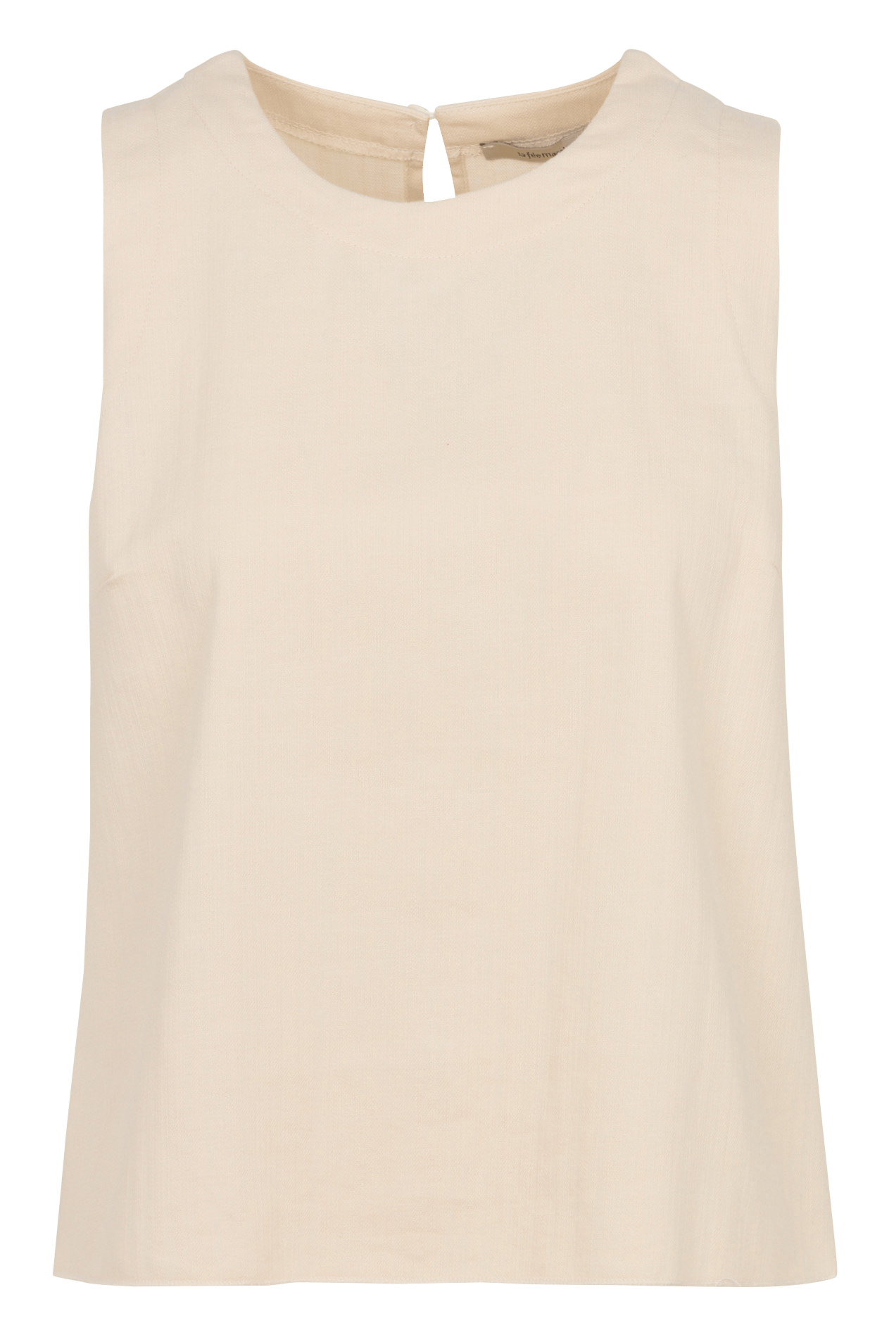 Round-neck cotton-blend top LA FEE MARABOUTEE White