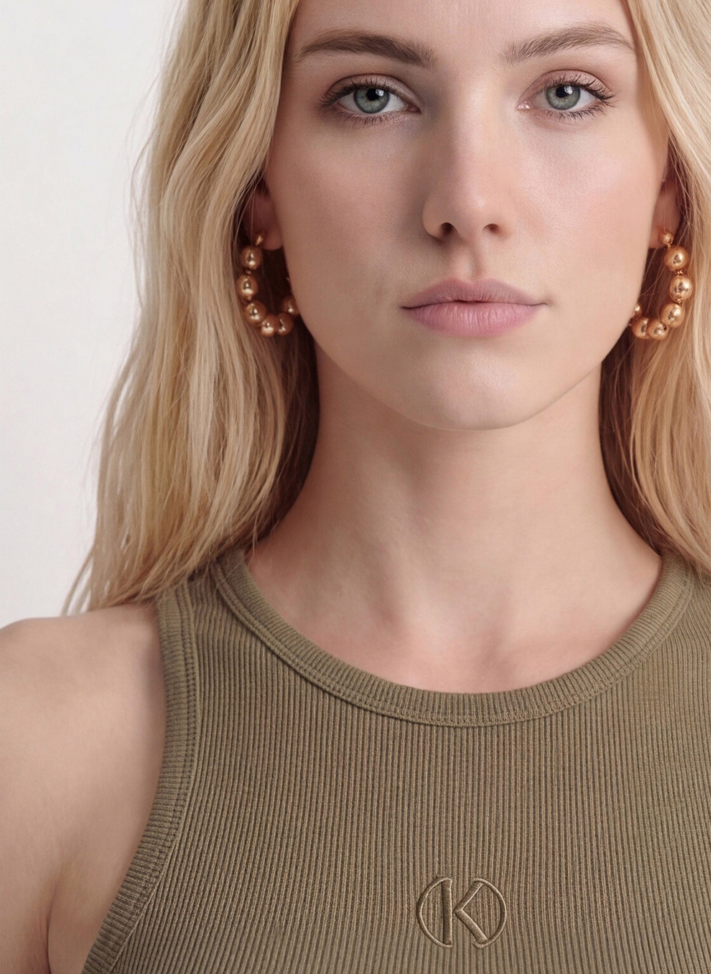 Débardeur col rond en coton mélangé KOOKAI Vert