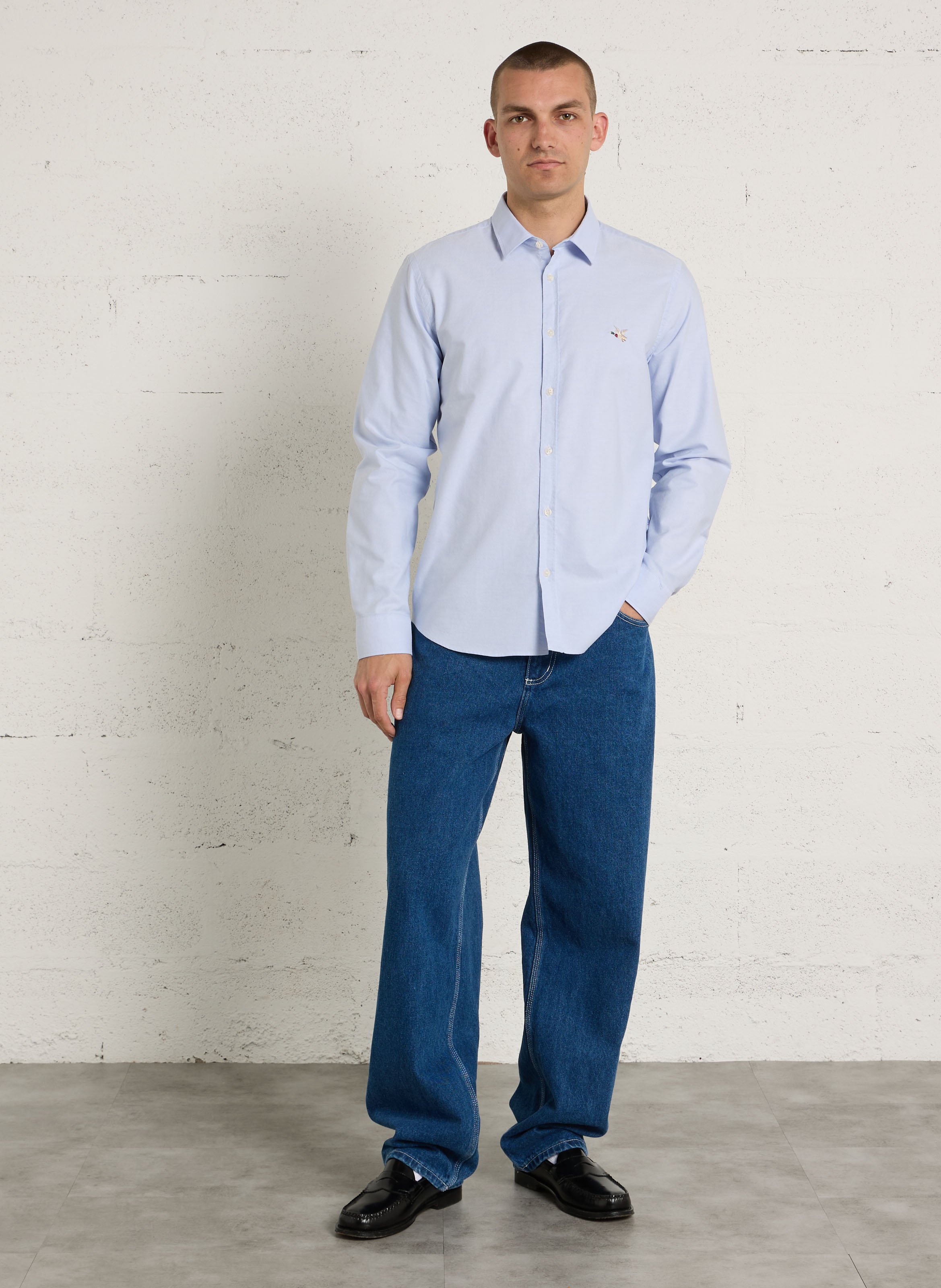 Chemise oversize col classique en coton CHEVIGNON Bleu