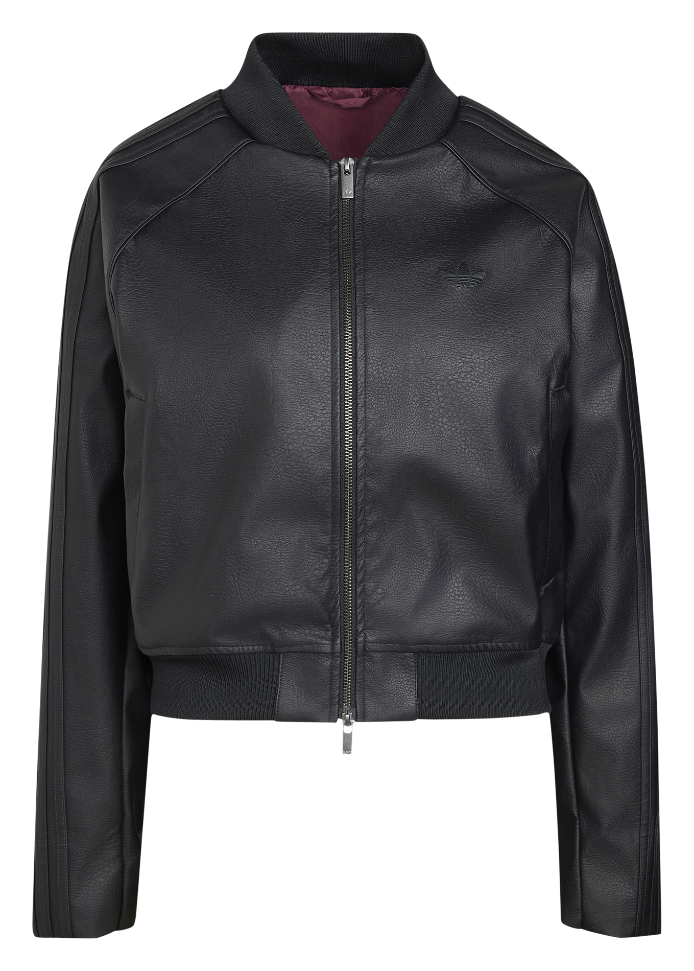 Einfarbige Jacke mit Reißverschluss ADIDAS Schwarz