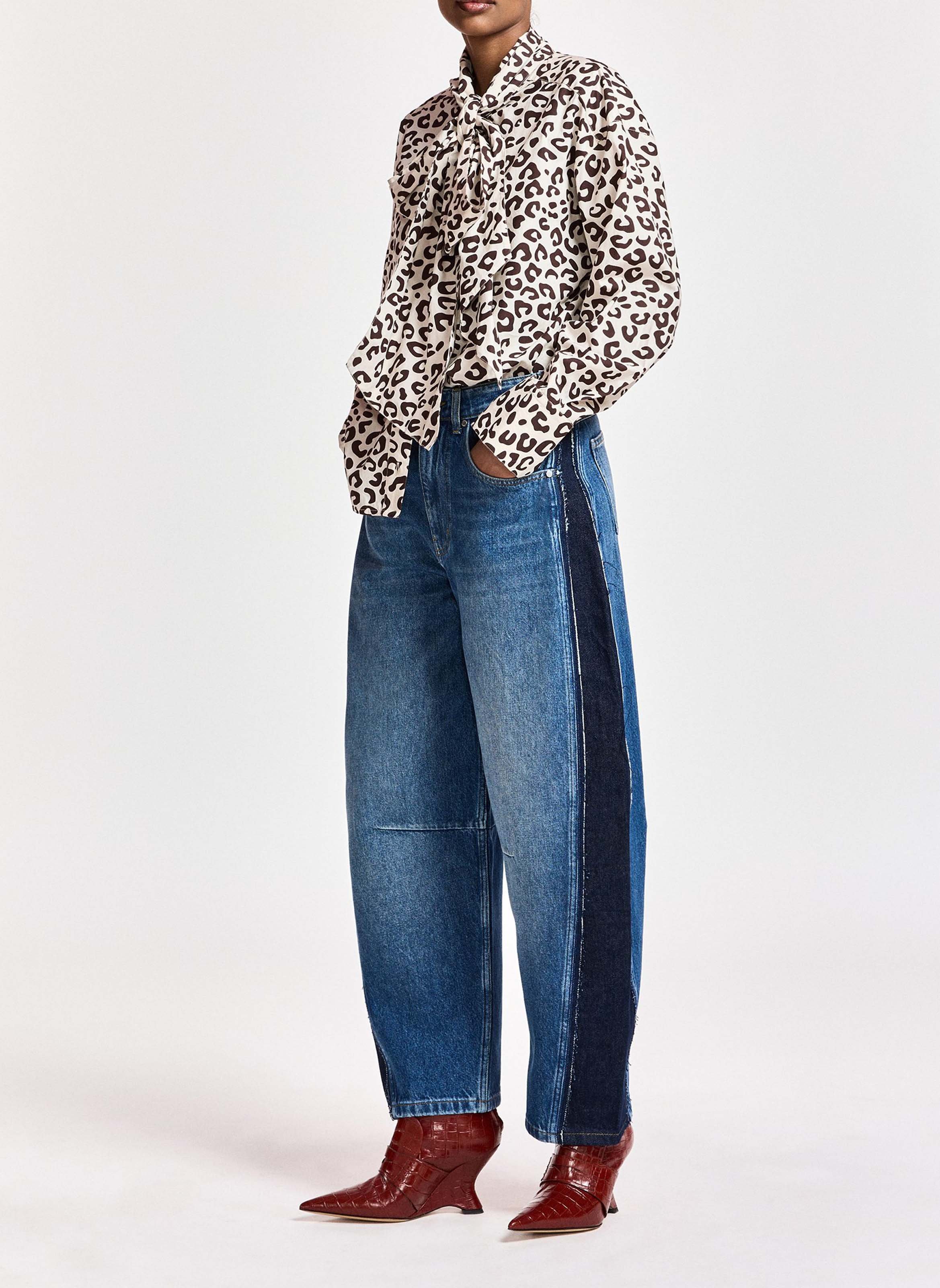 Denim broek van katoen ESSENTIEL ANTWERP Blauw