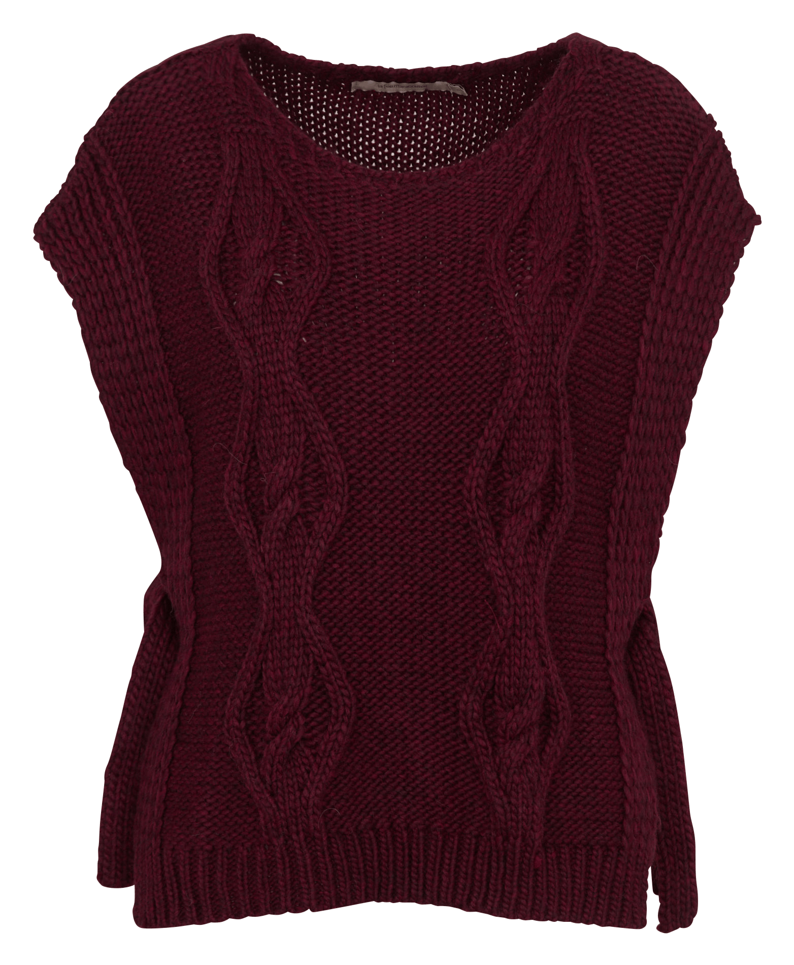 Mouwloze oversized trui in gedraaide breiwerk LA FEE MARABOUTEE Violet