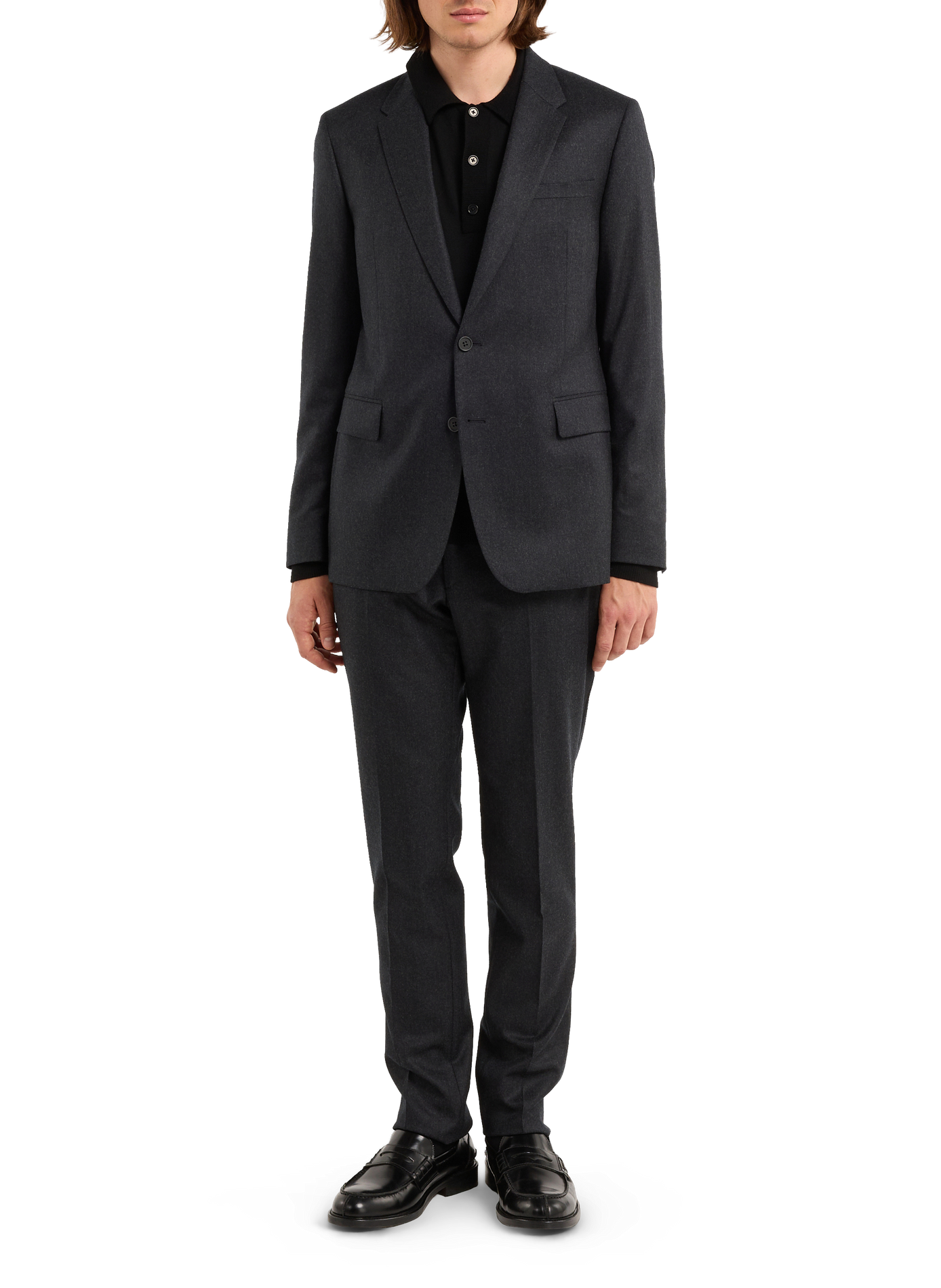 Slim-fit wool suit trousers | Grey SAISON 1865 Men