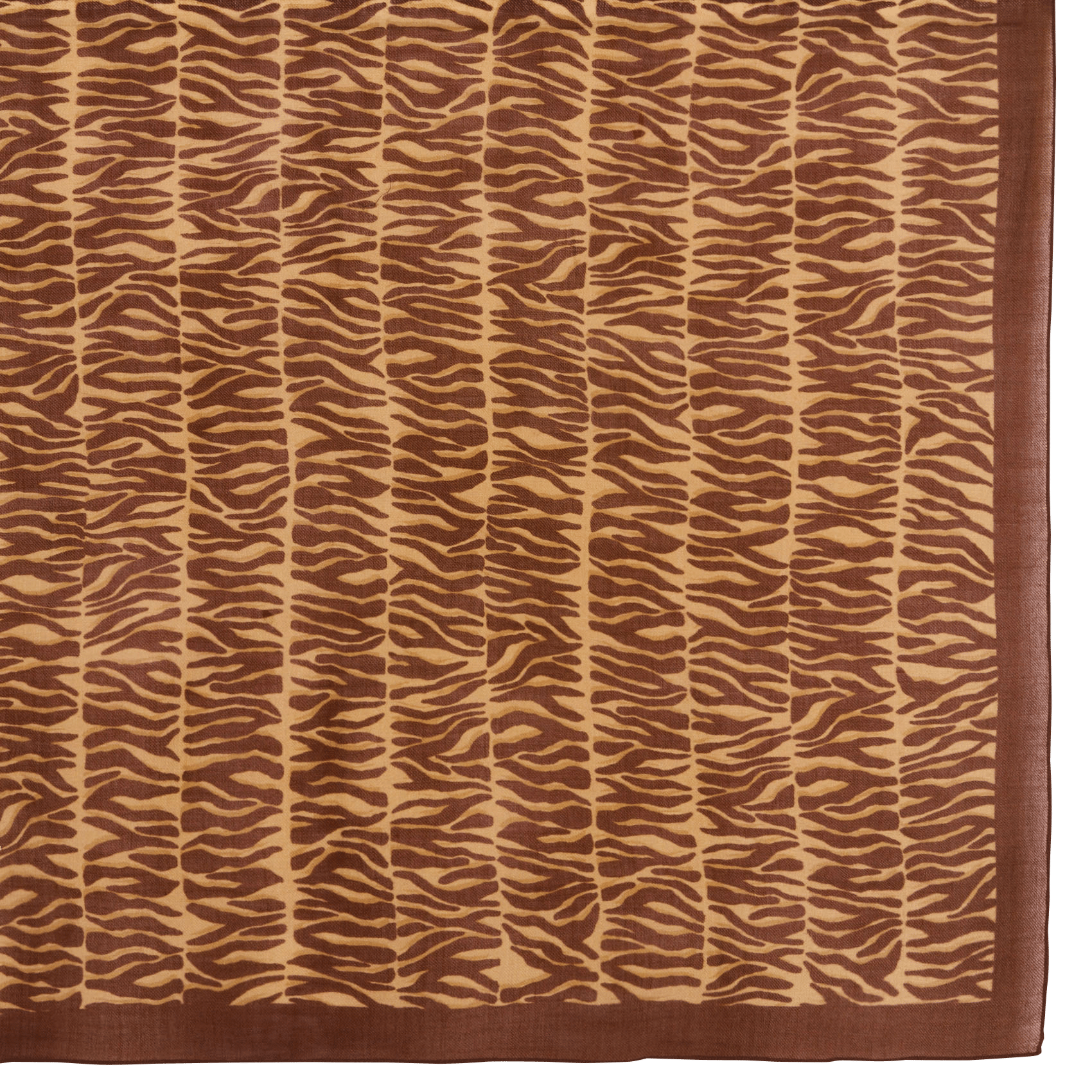 Wollen sjaal met zebraprint HARTFORD Bruin