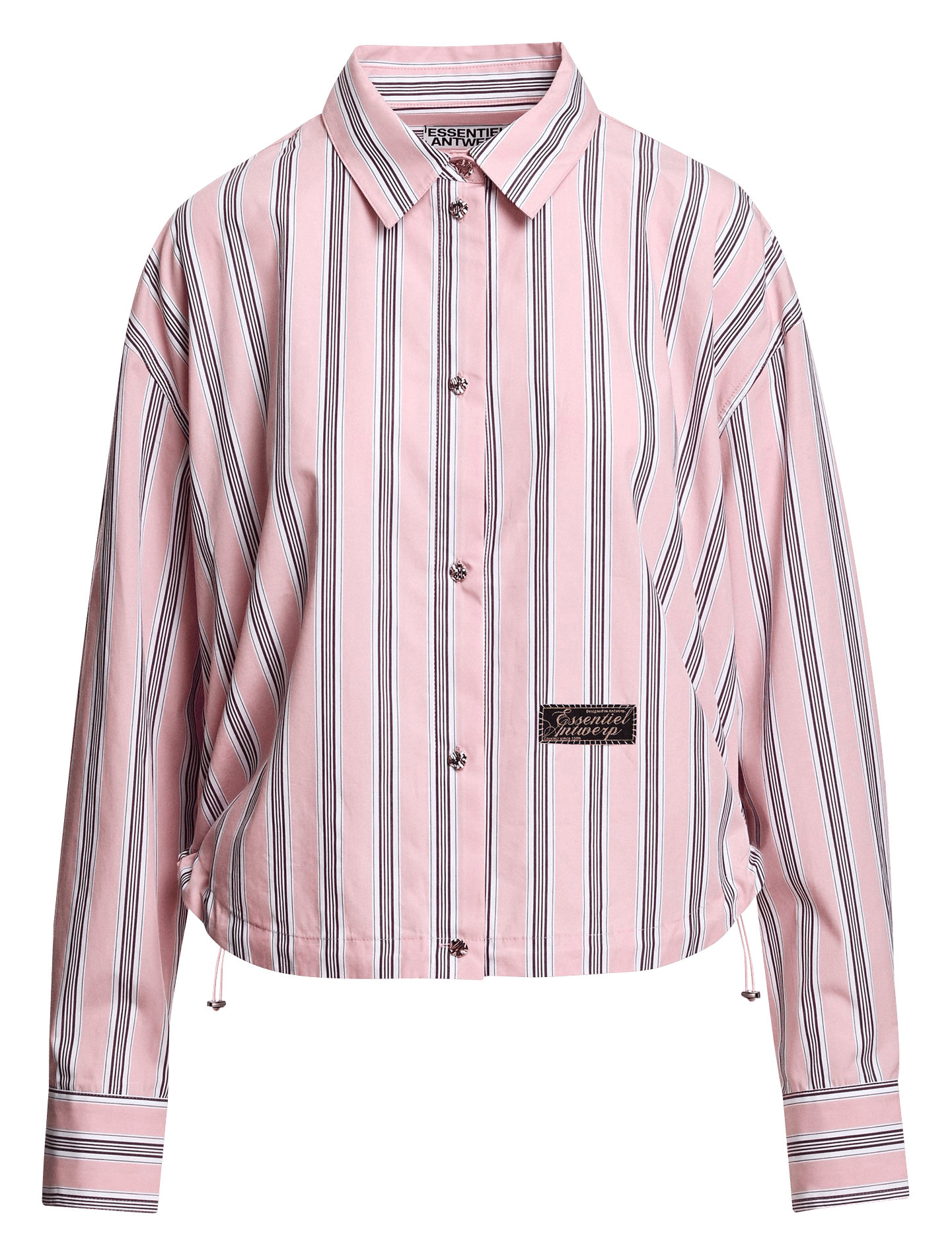 Organic cotton shirt with classic collar ESSENTIEL ANTWERP Pink