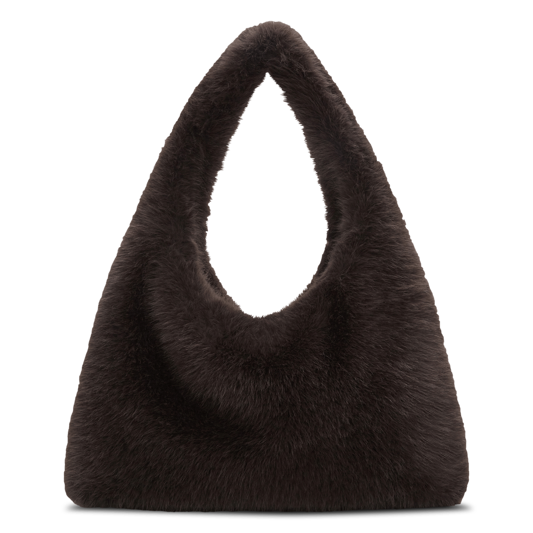 Faux fur shoulder bag GRACE ET MILA Brown
