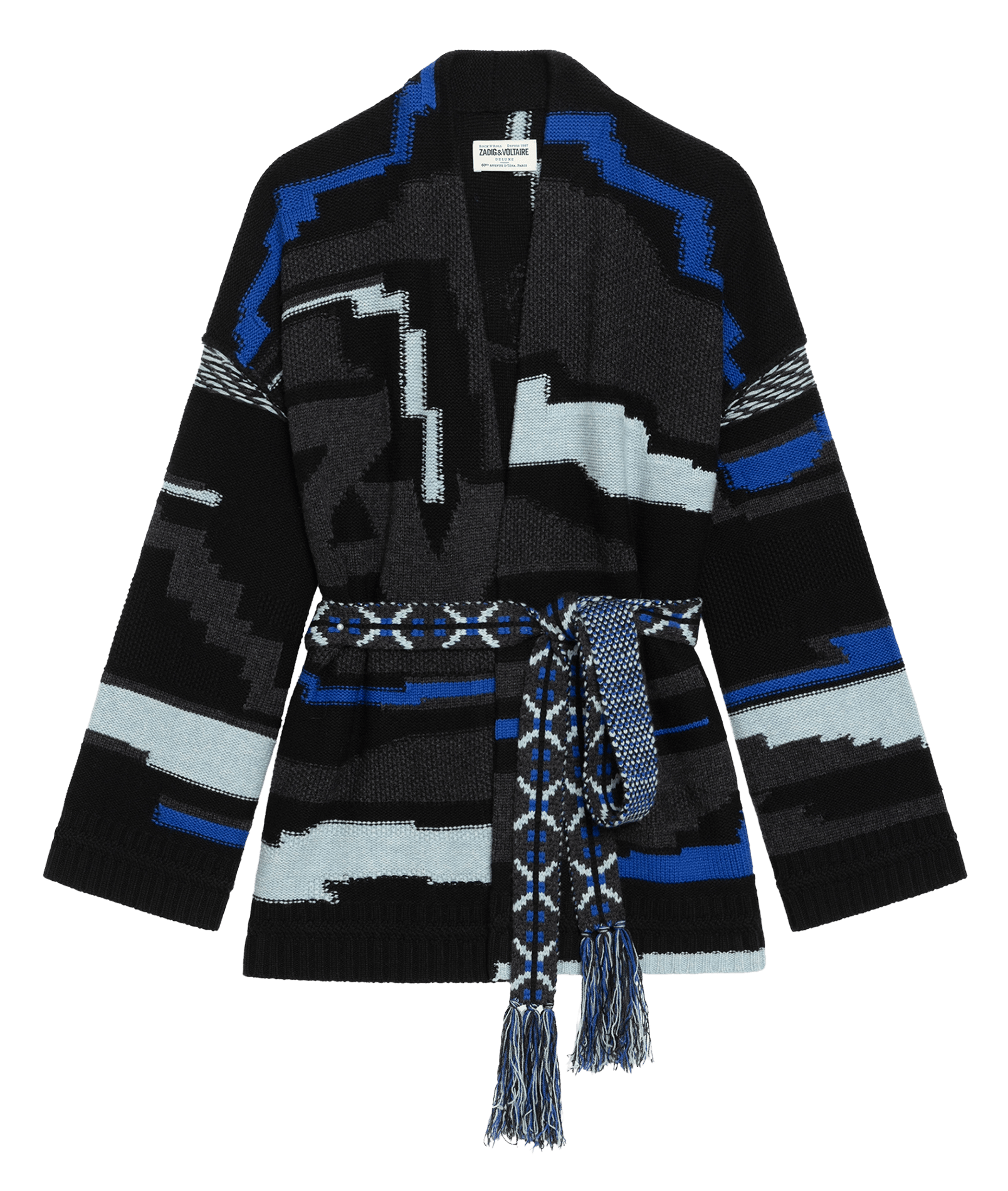 V-neck kimono in a wool blend ZADIG&VOLTAIRE Grey